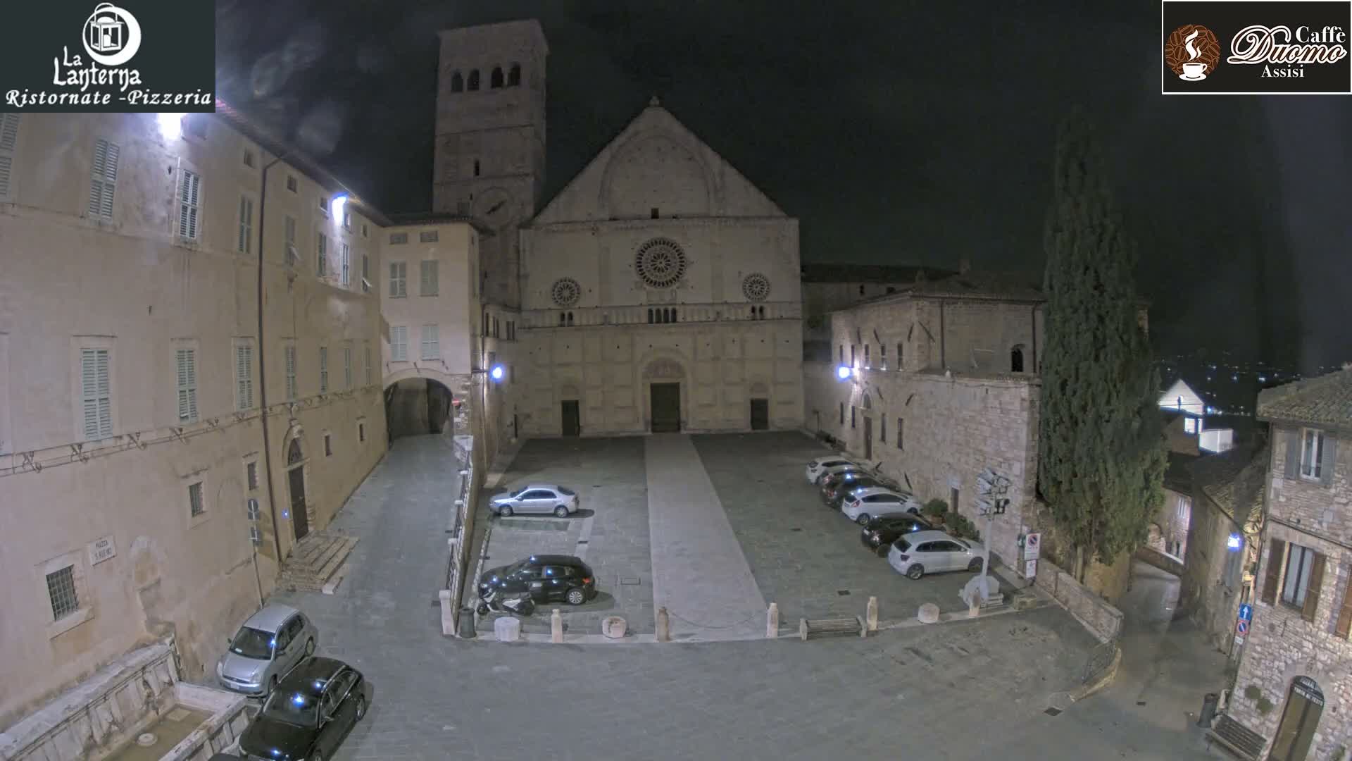 Assisi, San Rufino Square Live Cam -  Perugia, Umbria, Italy