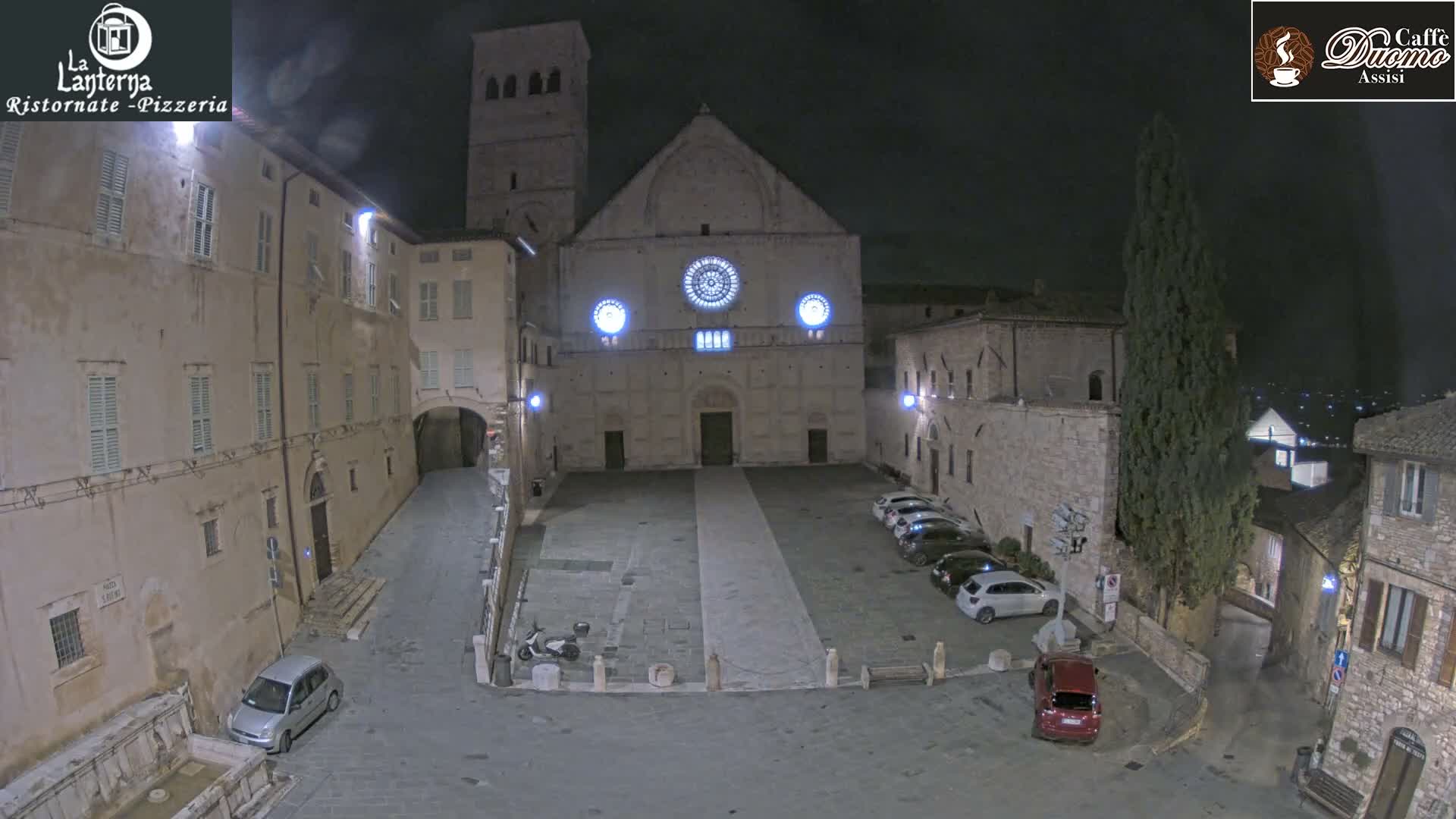 Assisi, San Rufino Square Live Cam -  Perugia, Umbria, Italy