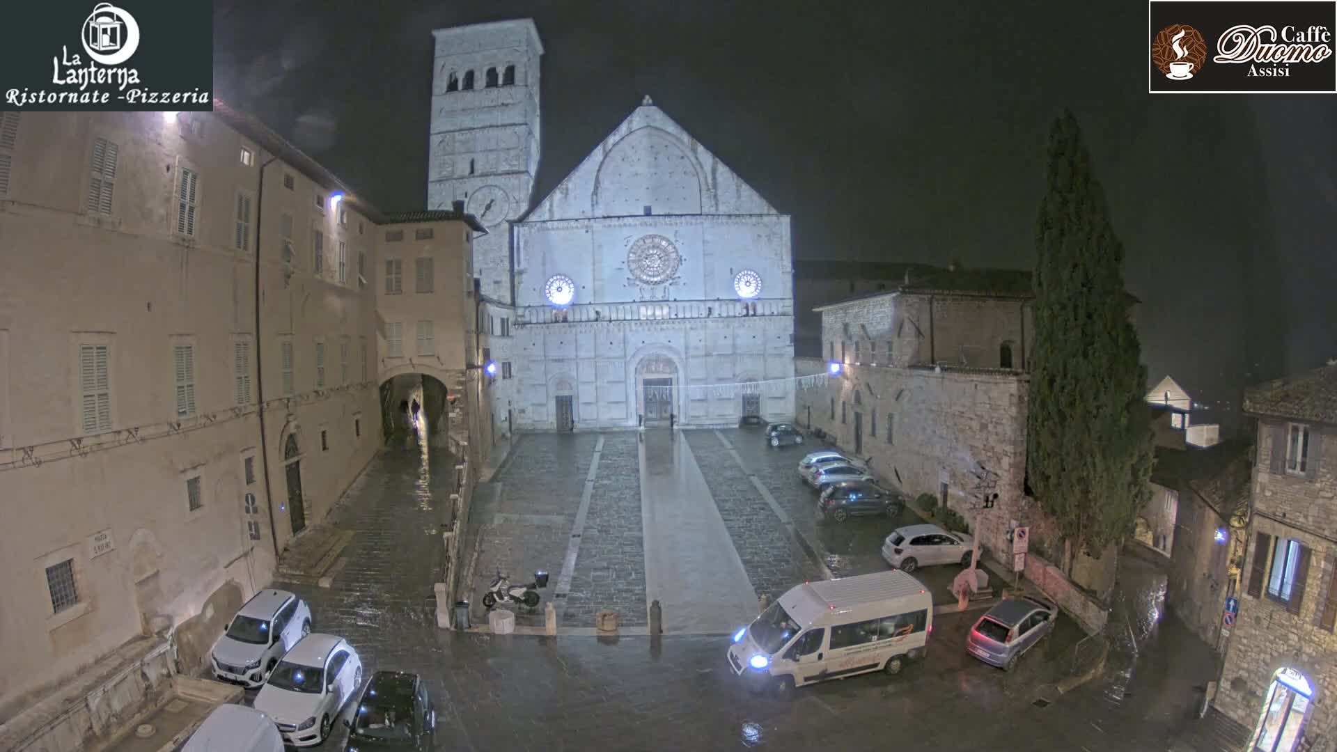 Assisi, San Rufino Square Live Cam -  Perugia, Umbria, Italy