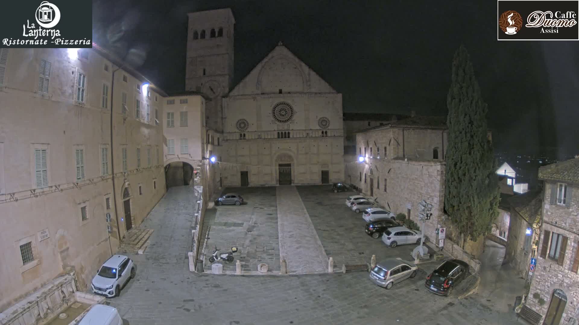 Assisi, San Rufino Square Live Cam -  Perugia, Umbria, Italy