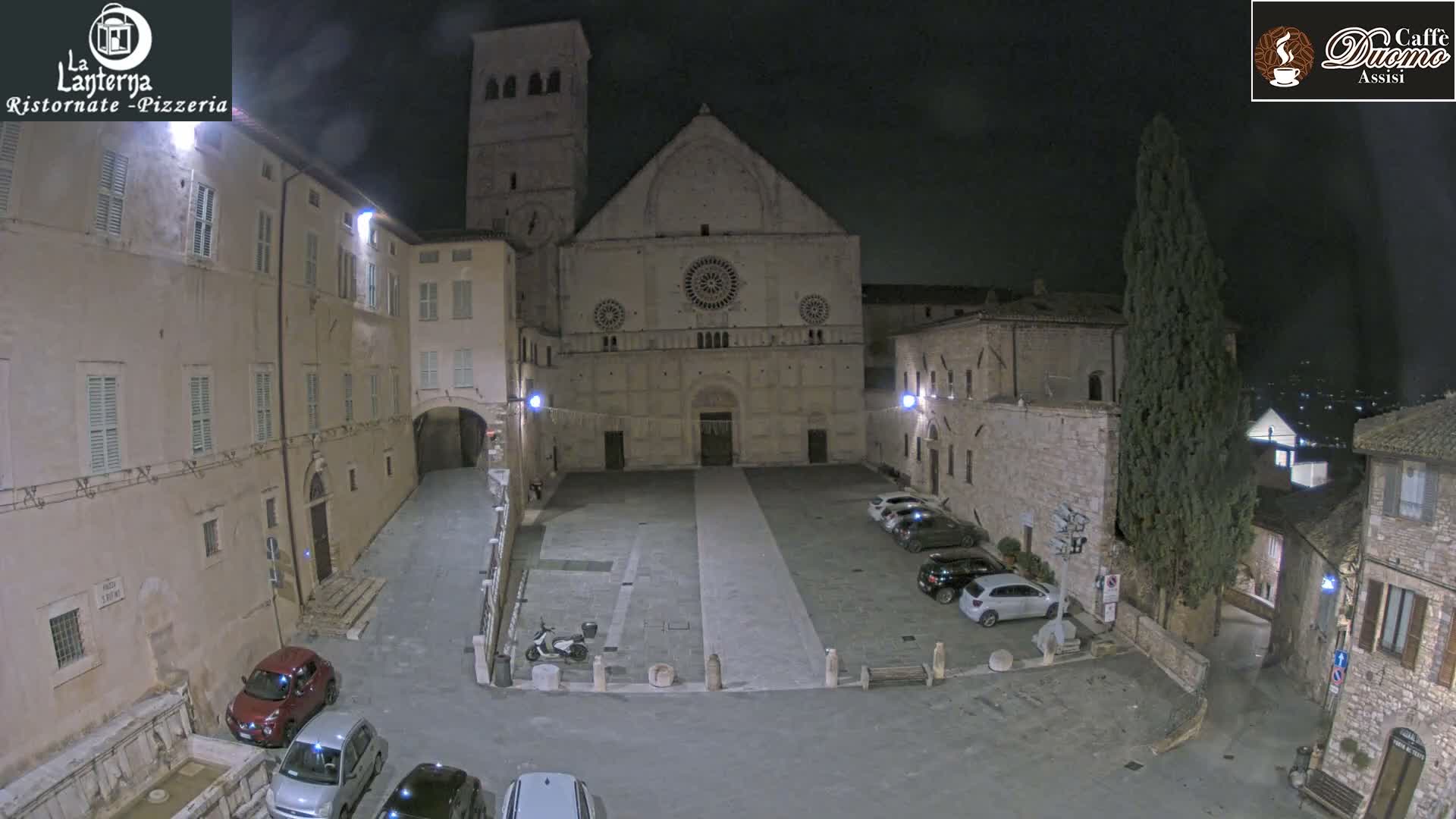 Assisi, San Rufino Square Live Cam -  Perugia, Umbria, Italy