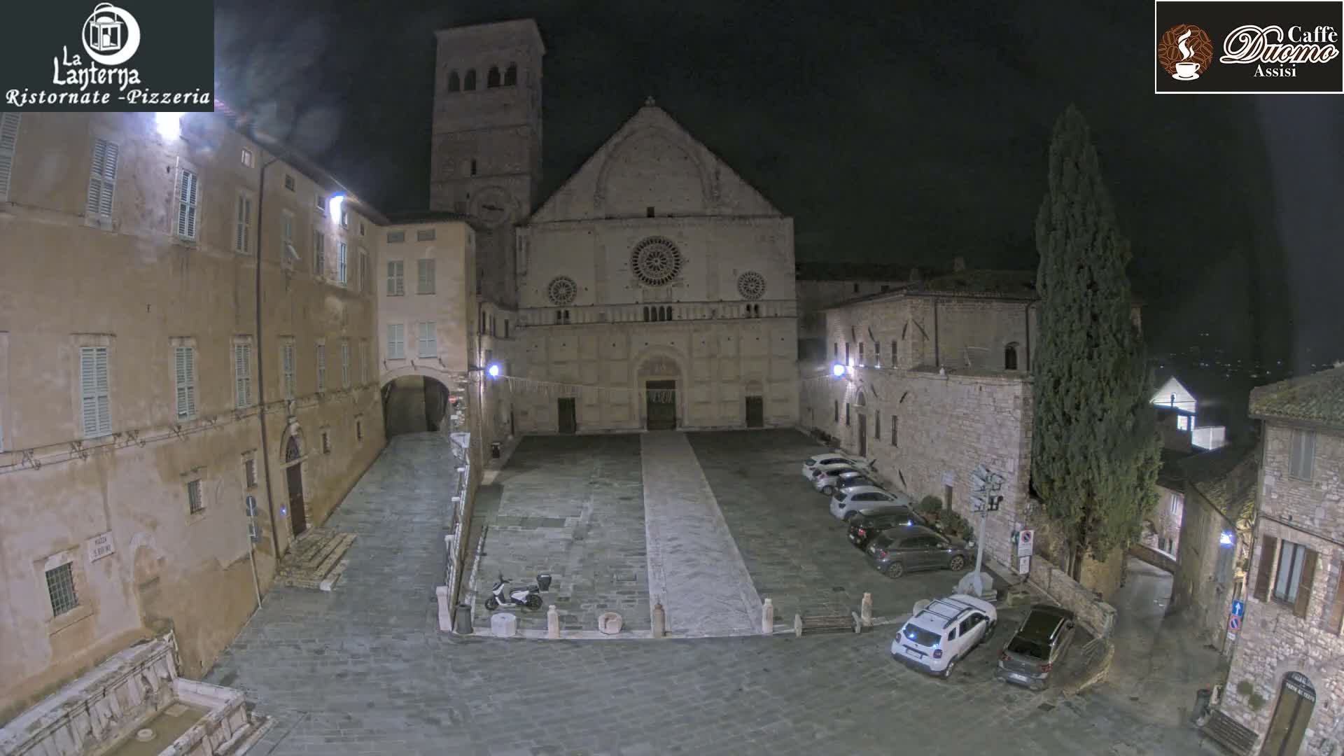 Assisi, San Rufino Square Live Cam -  Perugia, Umbria, Italy