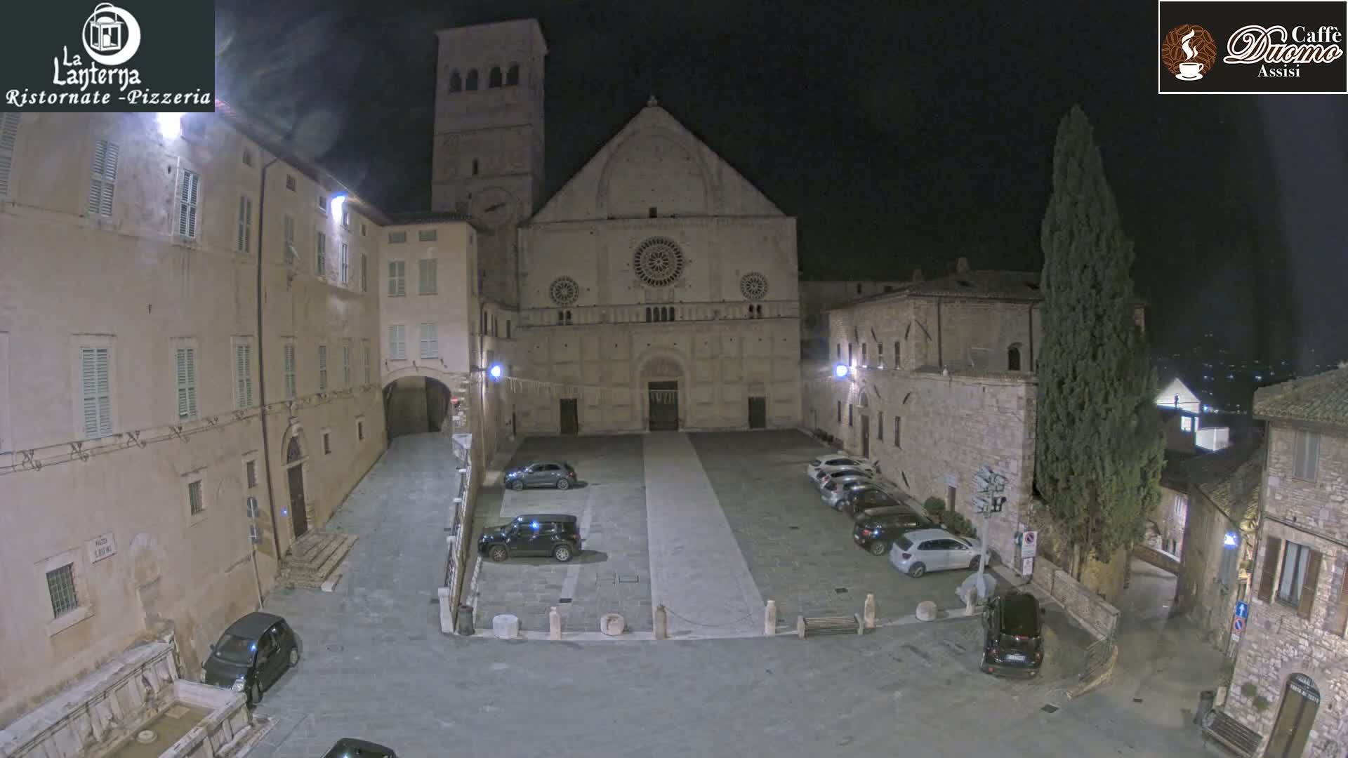 Assisi, San Rufino Square Live Cam -  Perugia, Umbria, Italy