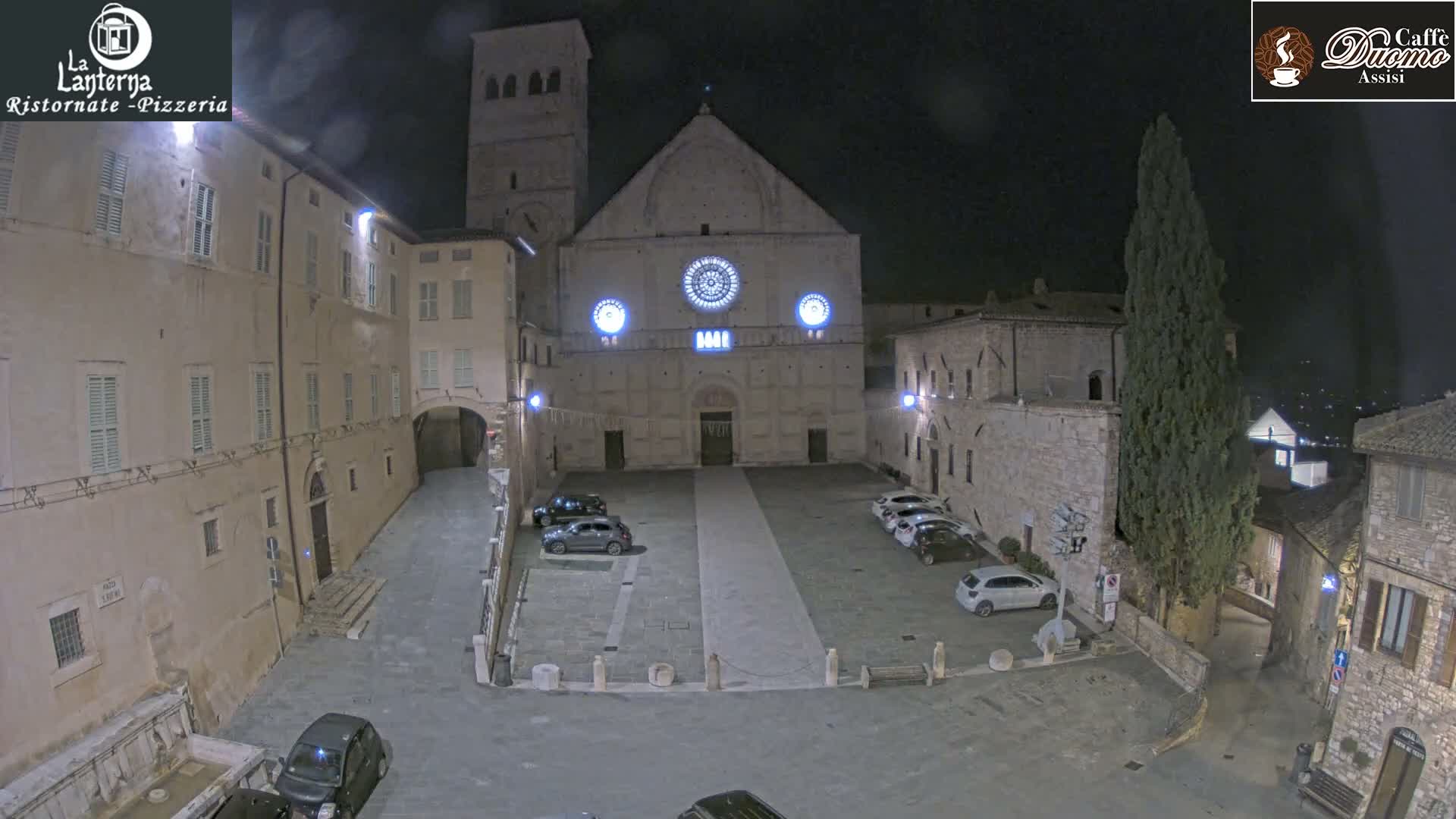 Assisi, San Rufino Square Live Cam -  Perugia, Umbria, Italy