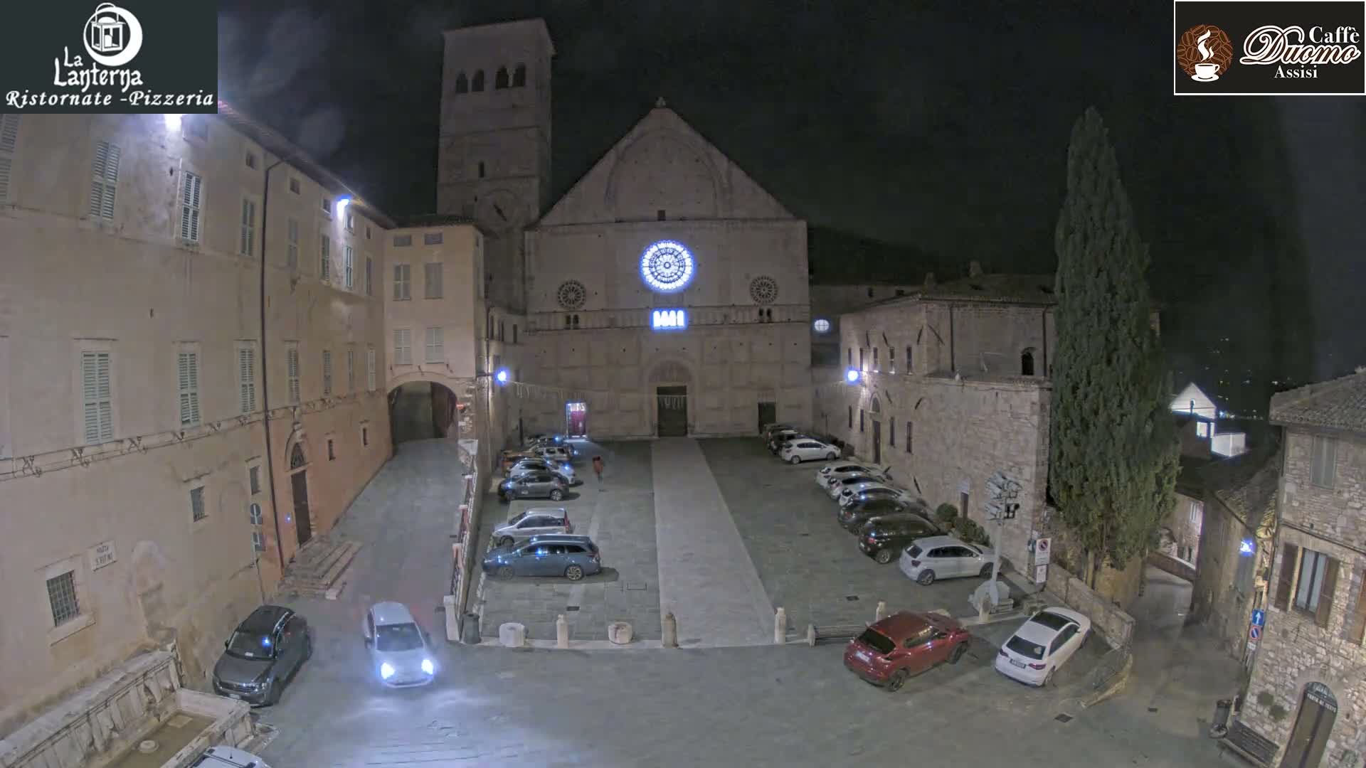 Assisi, San Rufino Square Live Cam -  Perugia, Umbria, Italy
