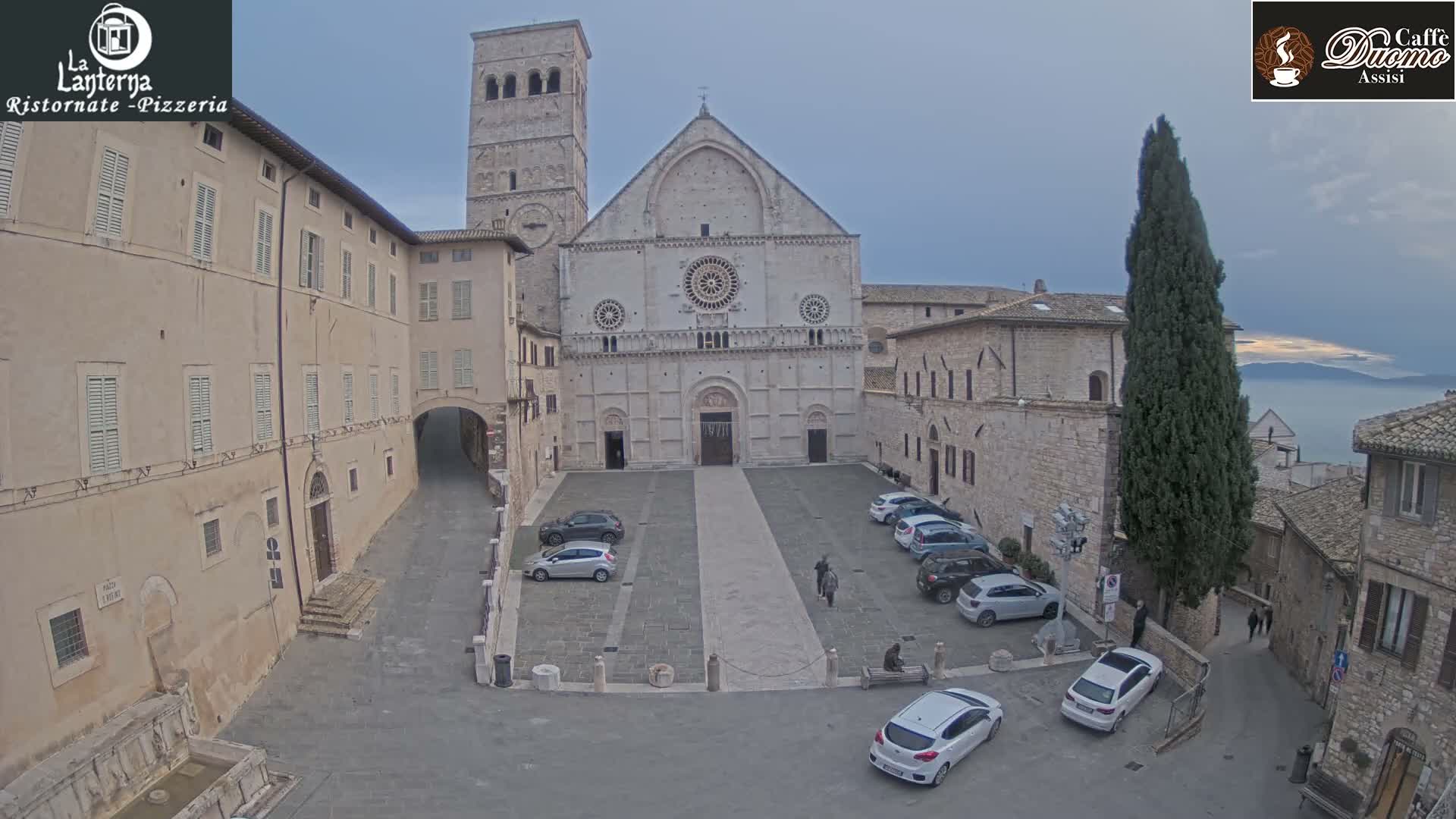 Assisi, San Rufino Square Live Cam -  Perugia, Umbria, Italy