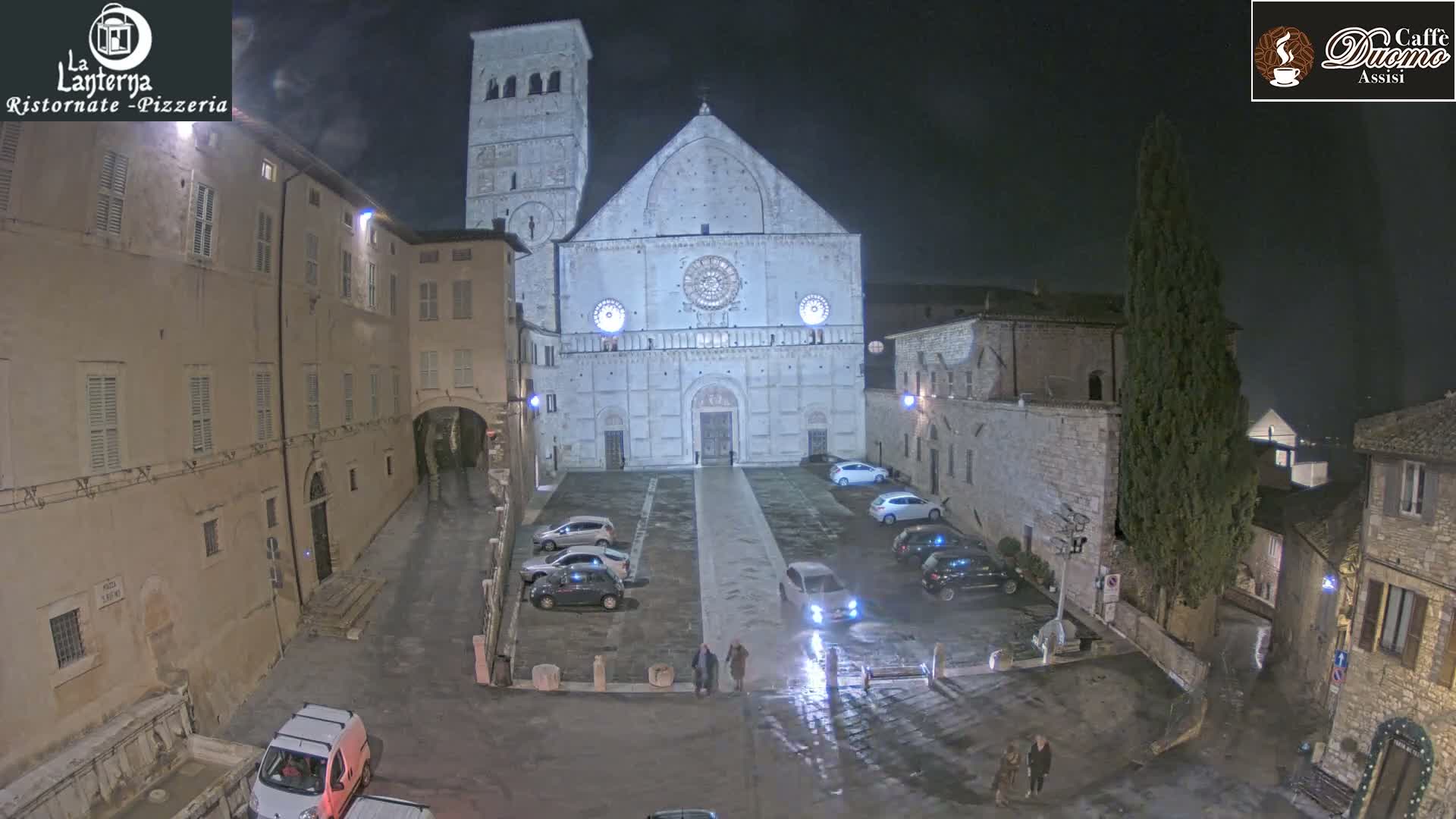 Assisi, San Rufino Square Live Cam -  Perugia, Umbria, Italy
