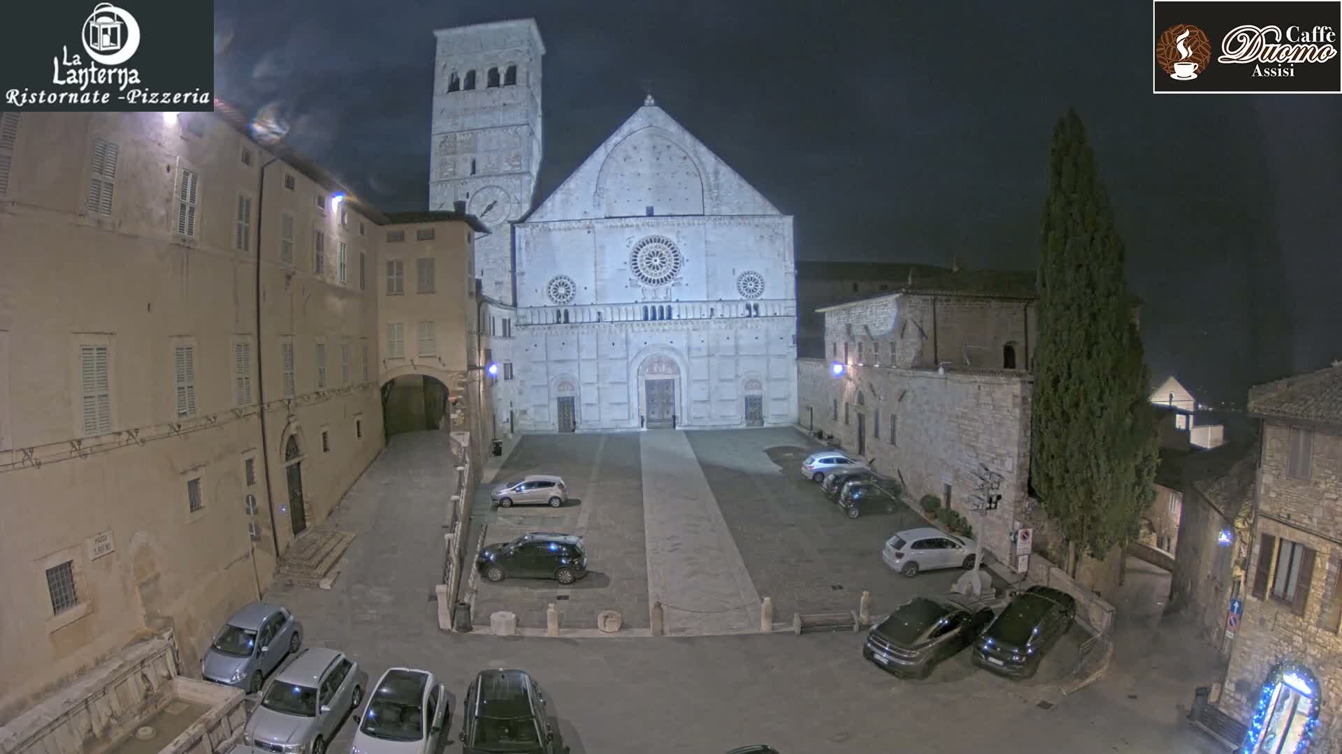 Assisi, San Rufino Square Live Cam -  Perugia, Umbria, Italy