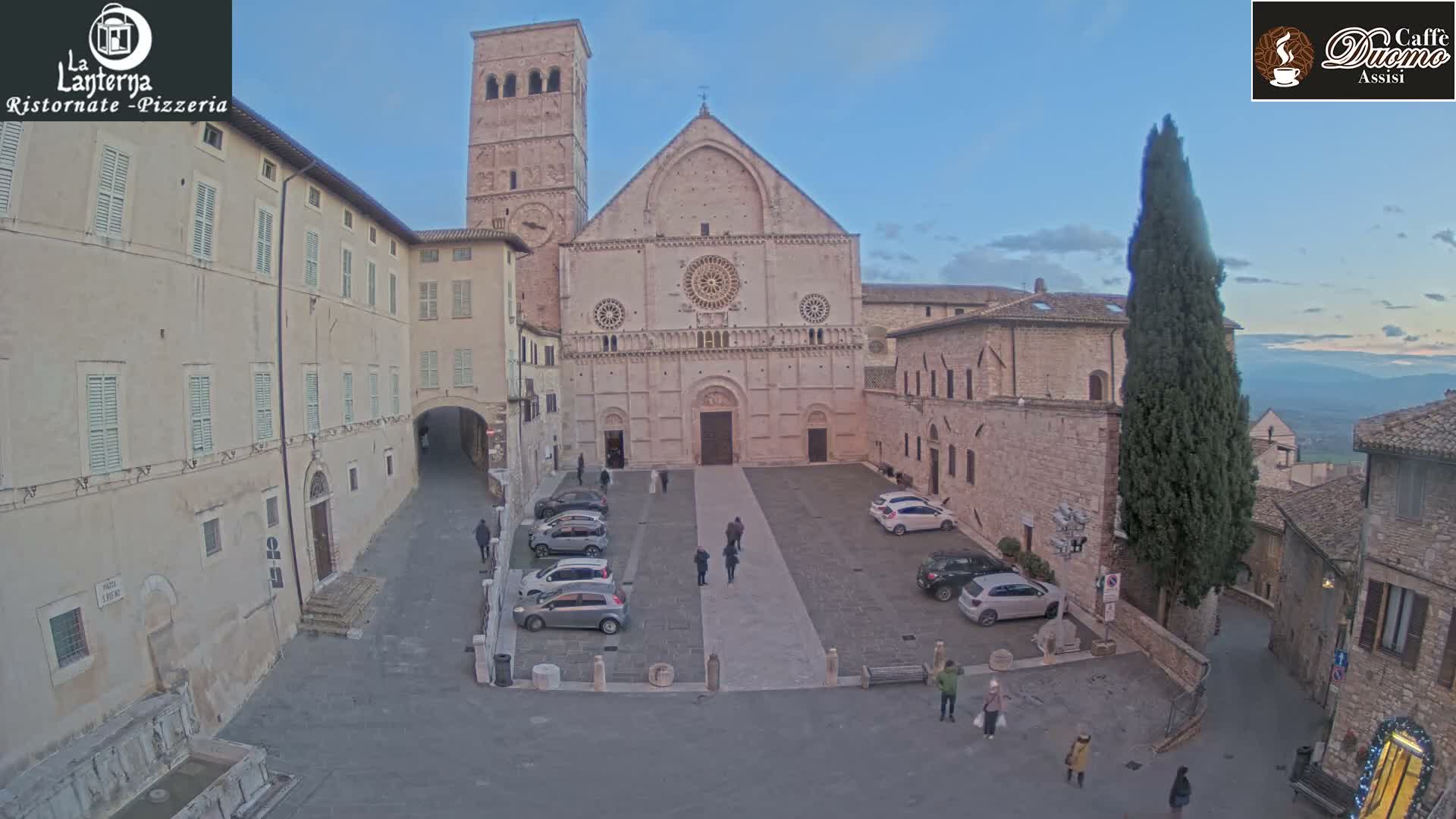 Assisi, San Rufino Square Live Cam -  Perugia, Umbria, Italy