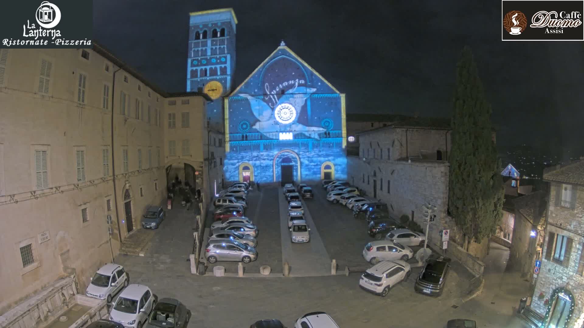 Assisi, San Rufino Square Live Cam -  Perugia, Umbria, Italy