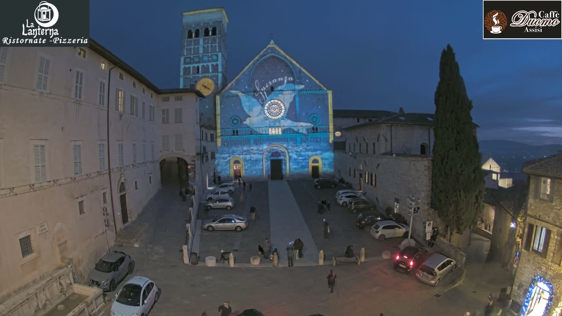 Assisi, San Rufino Square Live Cam -  Perugia, Umbria, Italy