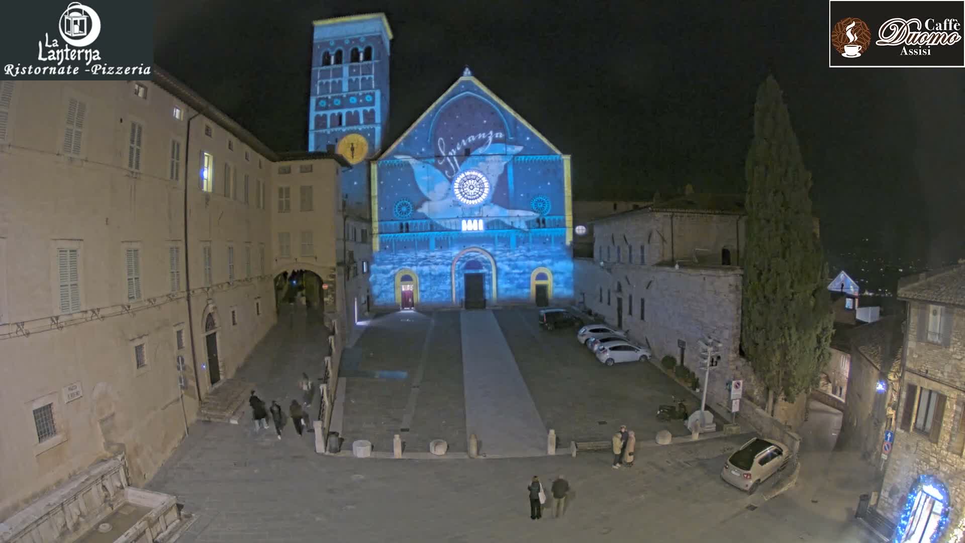 Assisi, San Rufino Square Live Cam -  Perugia, Umbria, Italy