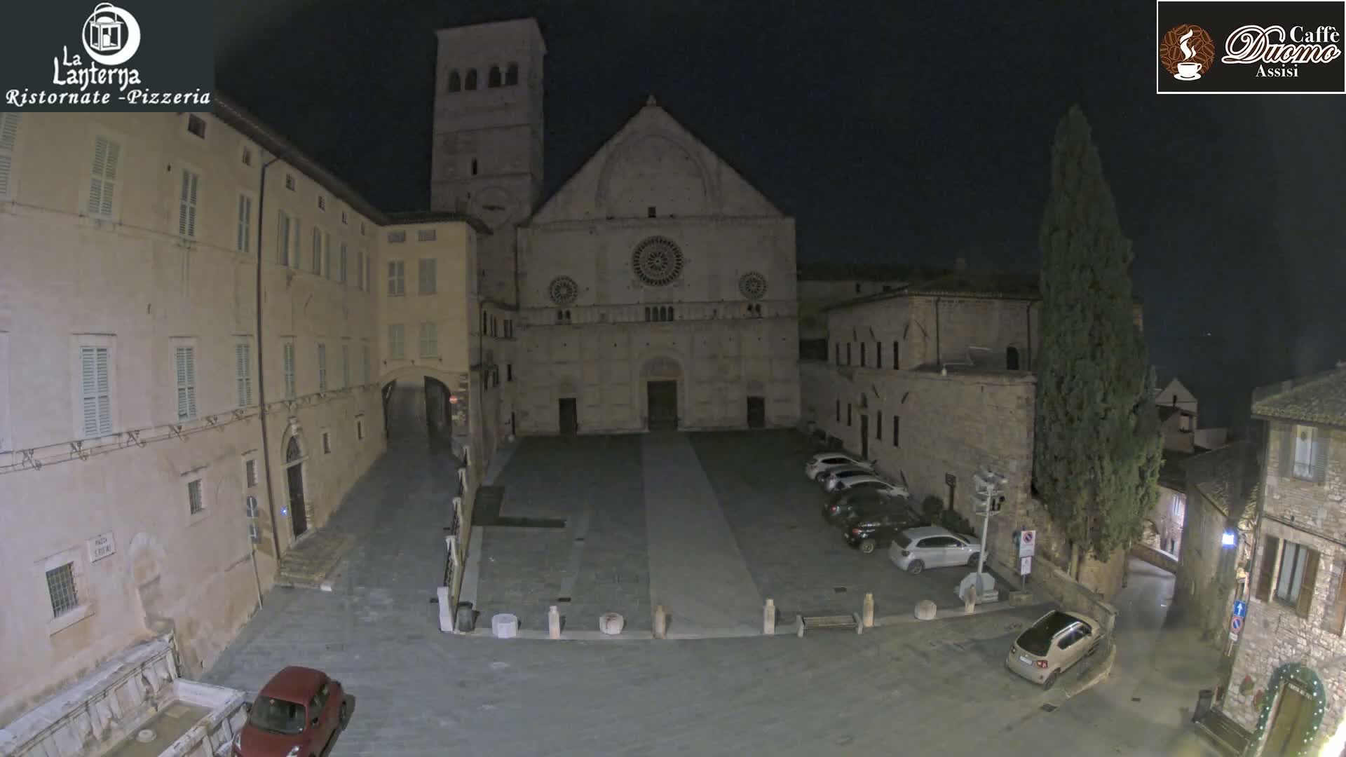 Assisi, San Rufino Square Live Cam -  Perugia, Umbria, Italy