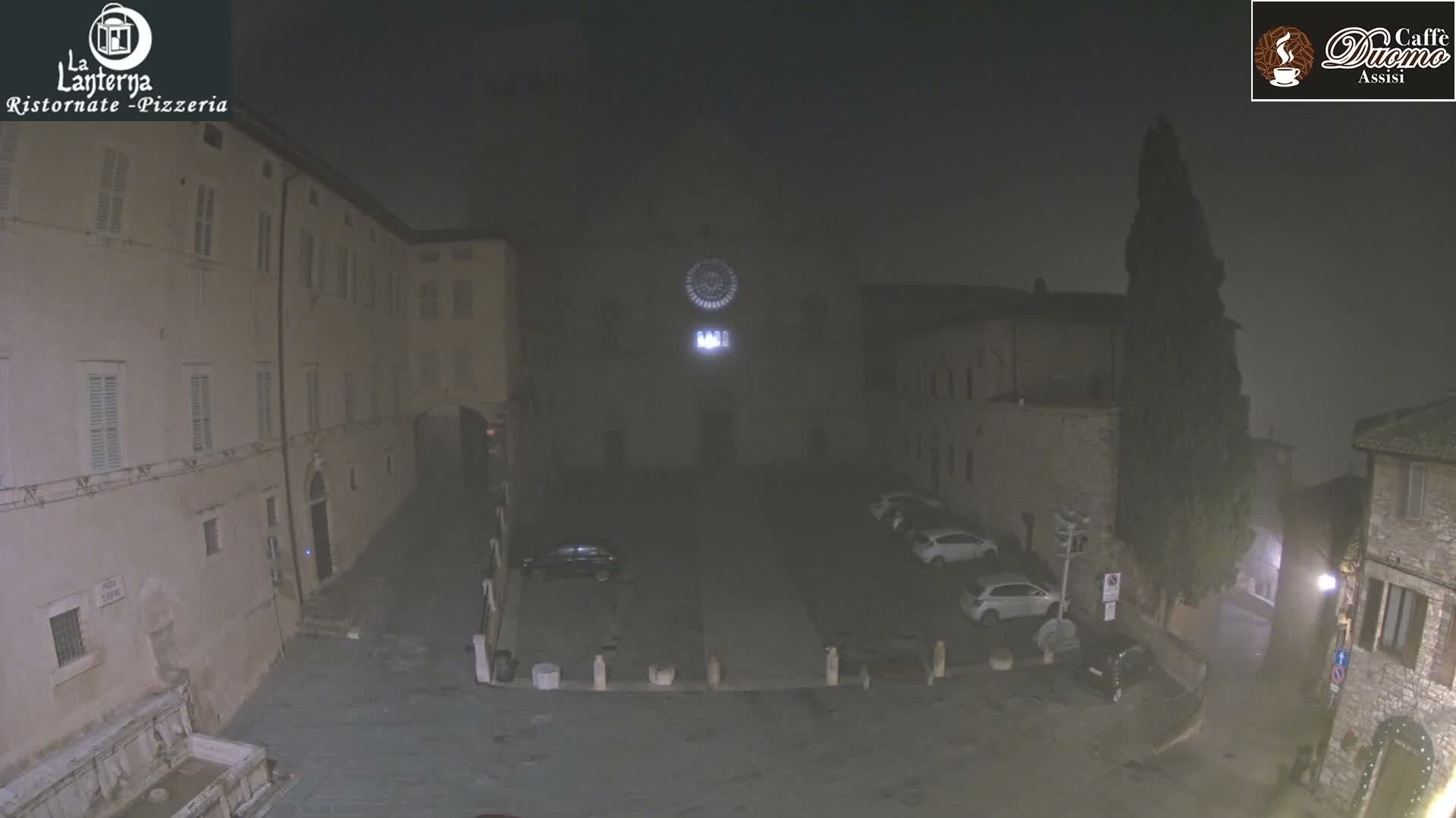 Assisi, San Rufino Square Live Cam -  Perugia, Umbria, Italy