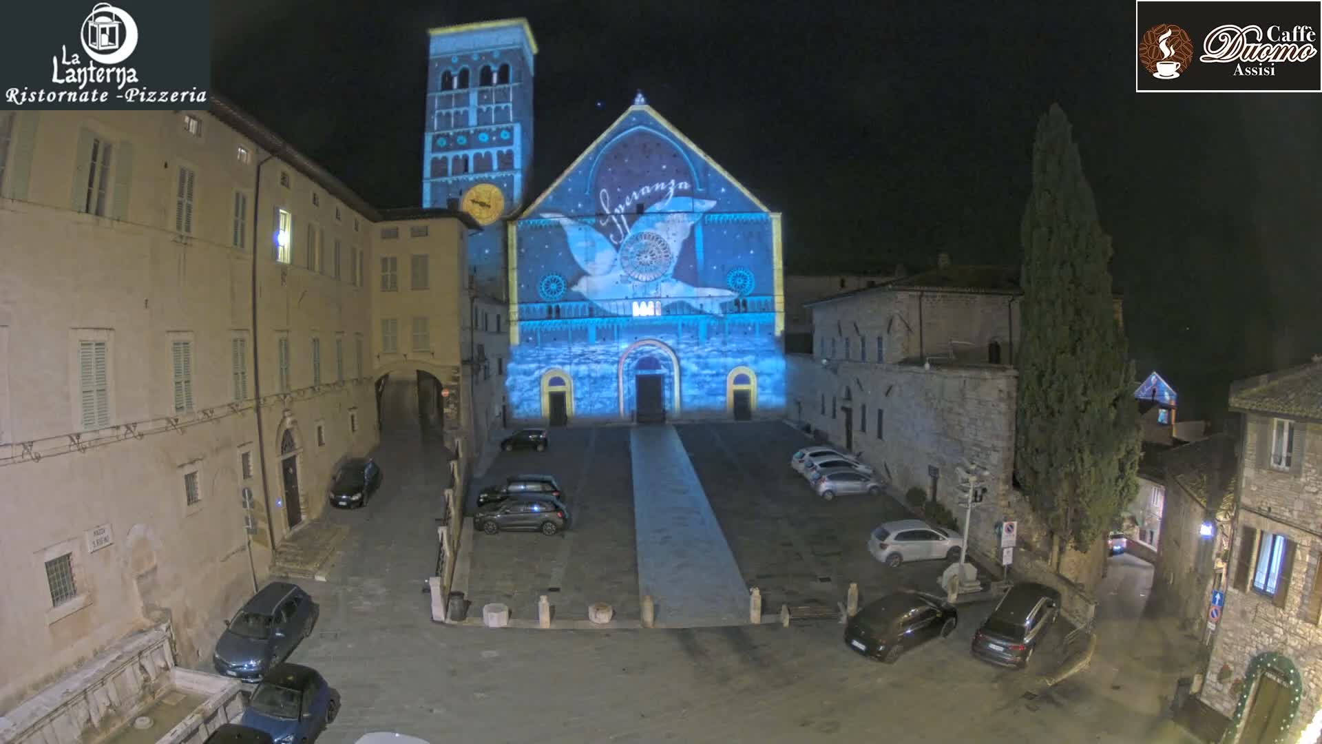 Assisi, San Rufino Square Live Cam -  Perugia, Umbria, Italy