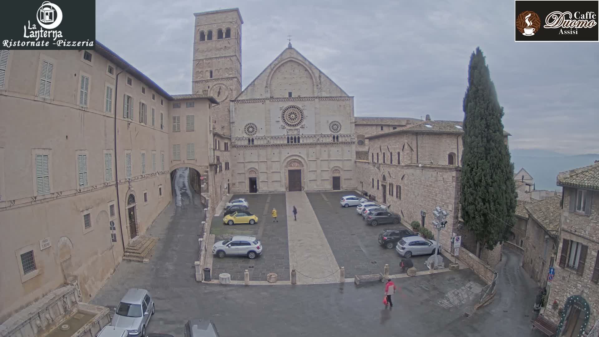 Assisi, San Rufino Square Live Cam -  Perugia, Umbria, Italy