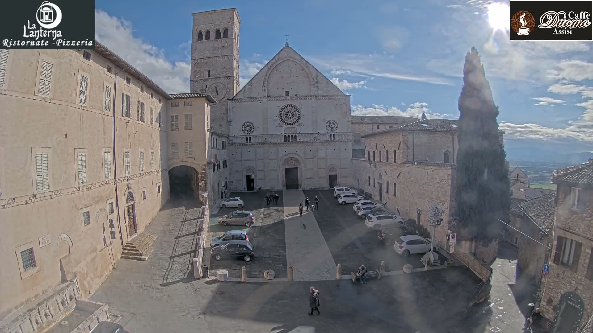Assisi, San Rufino Square Live Cam -  Perugia, Umbria, Italy