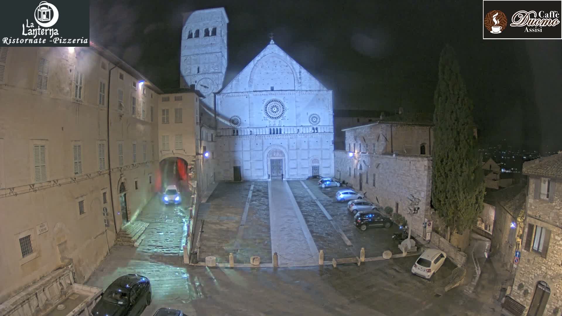 Assisi, San Rufino Square Live Cam -  Perugia, Umbria, Italy