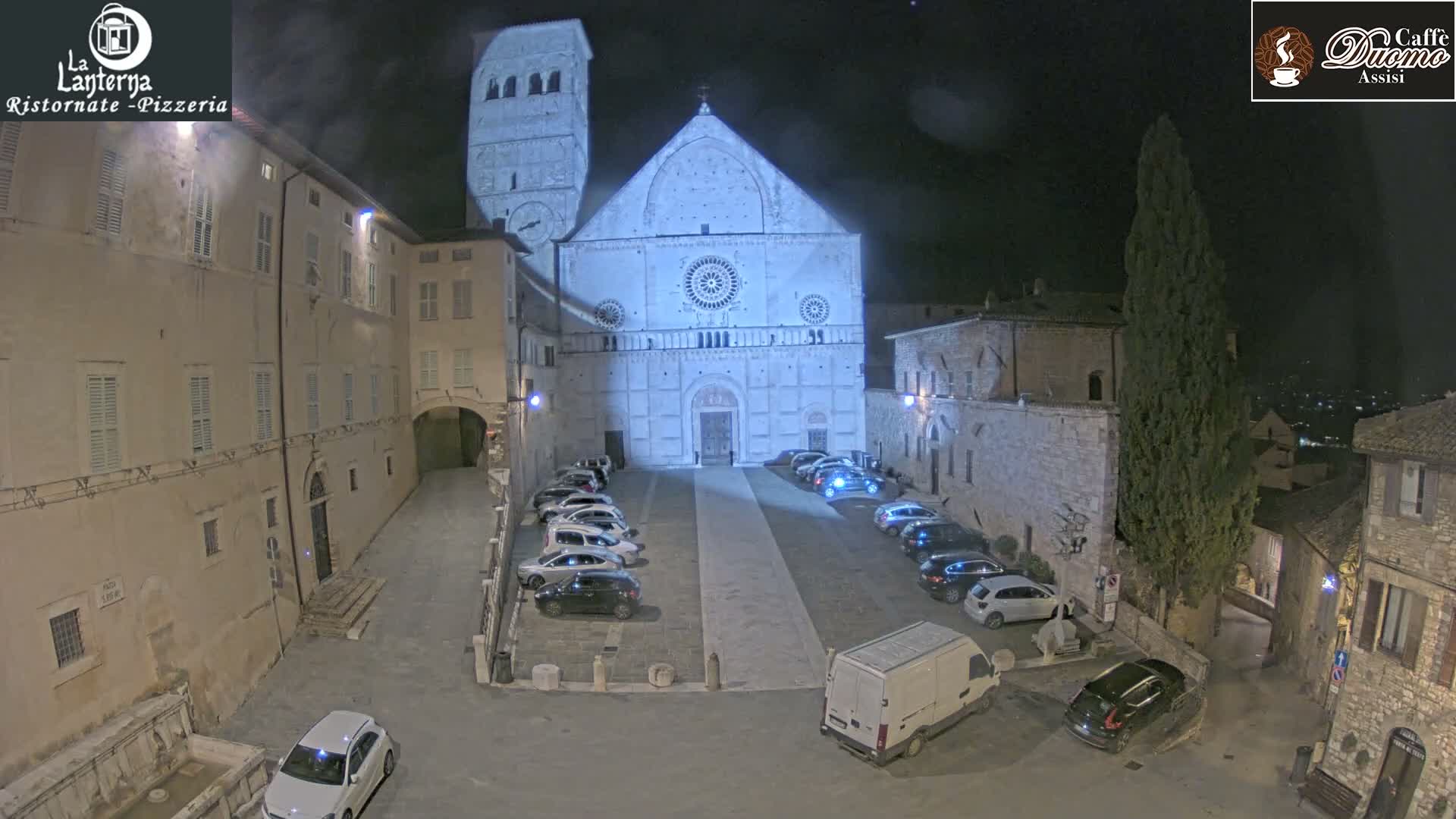 Assisi, San Rufino Square Live Cam -  Perugia, Umbria, Italy