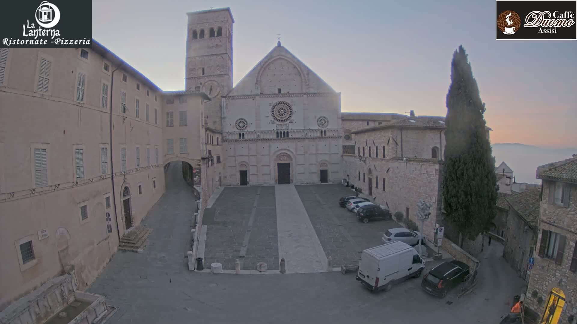 Assisi, San Rufino Square Live Cam -  Perugia, Umbria, Italy