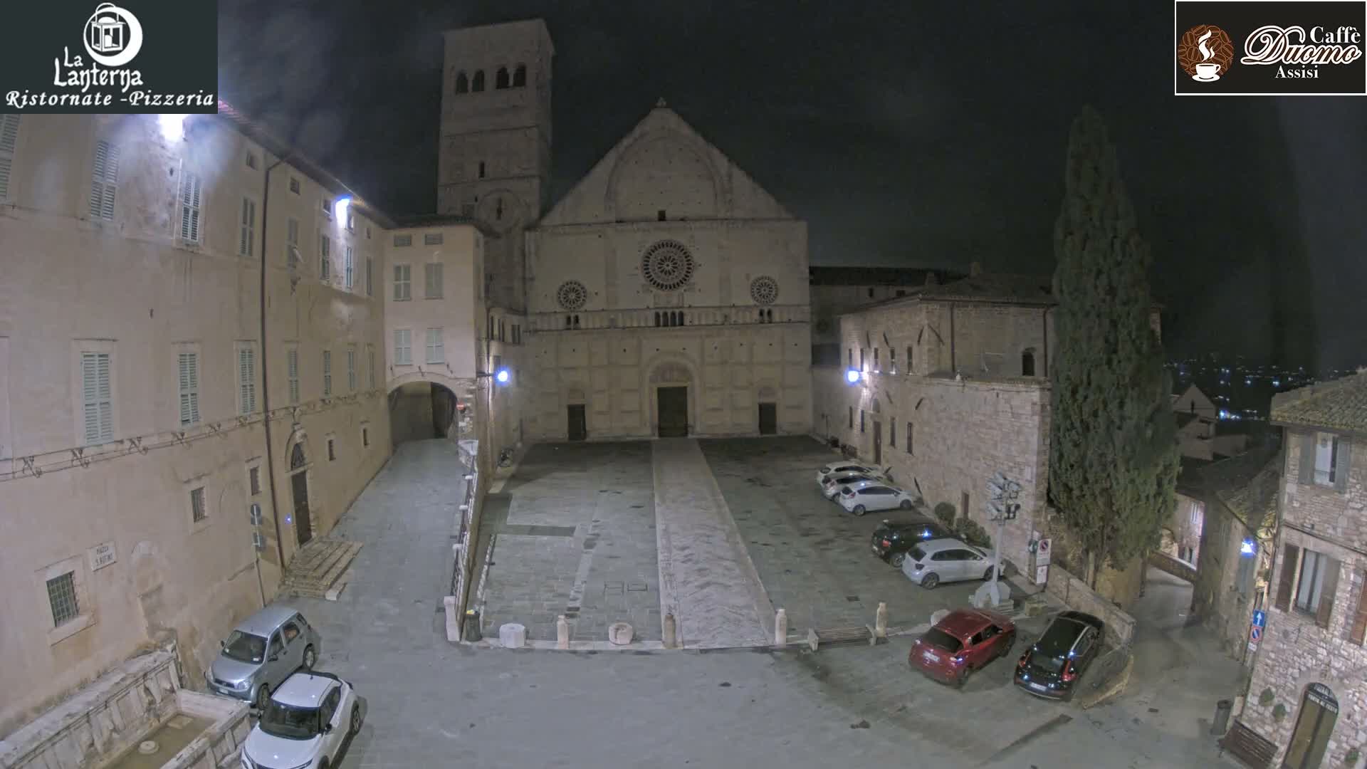 Assisi, San Rufino Square Live Cam -  Perugia, Umbria, Italy