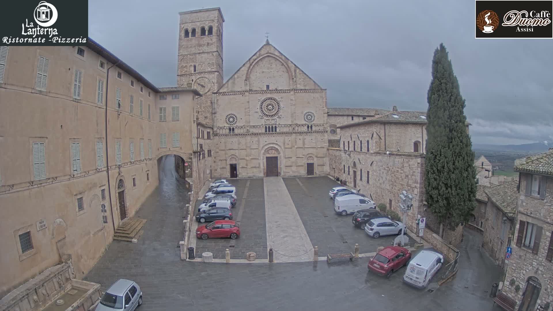 Assisi, San Rufino Square Live Cam -  Perugia, Umbria, Italy
