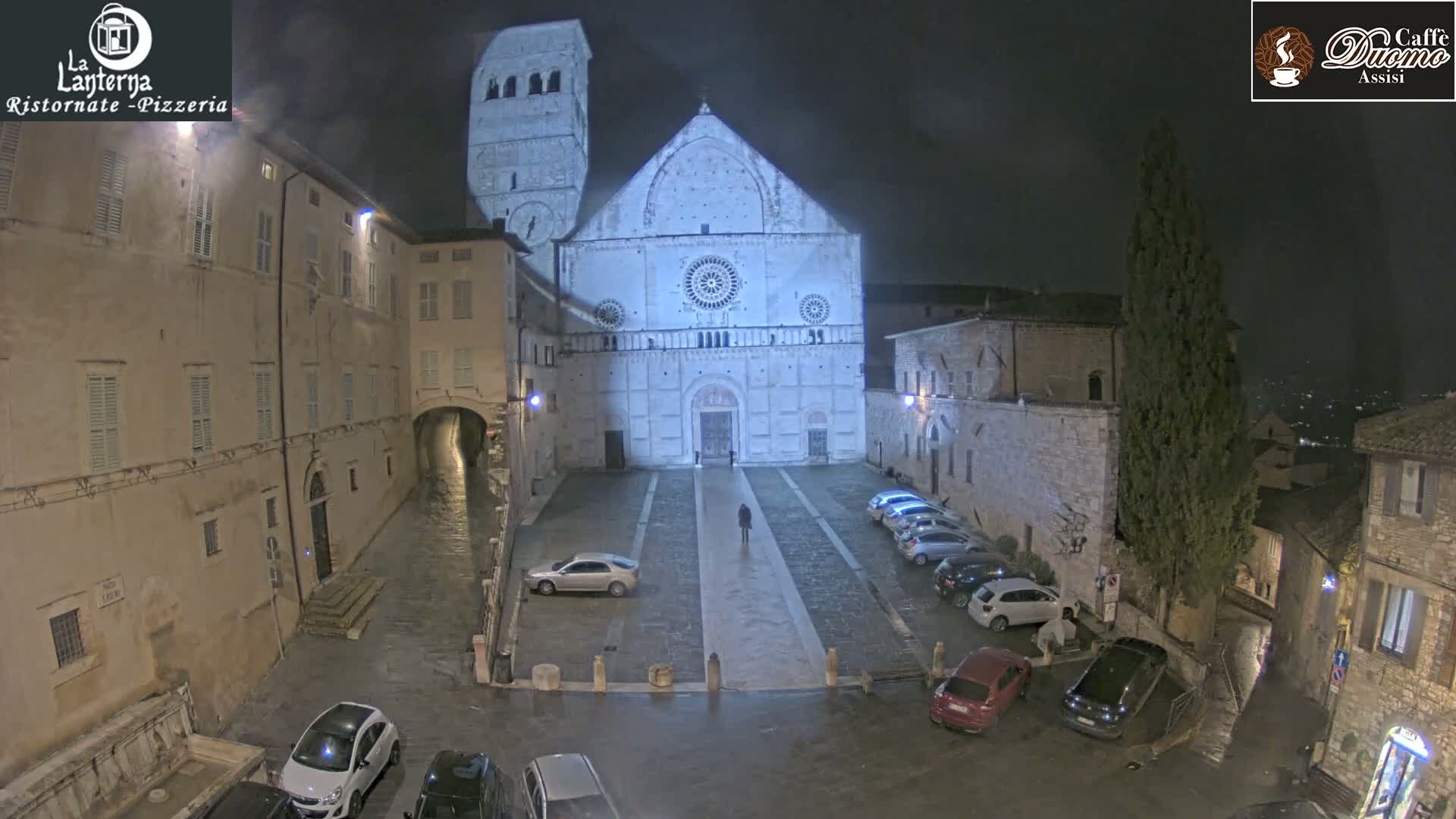 Assisi, San Rufino Square Live Cam -  Perugia, Umbria, Italy