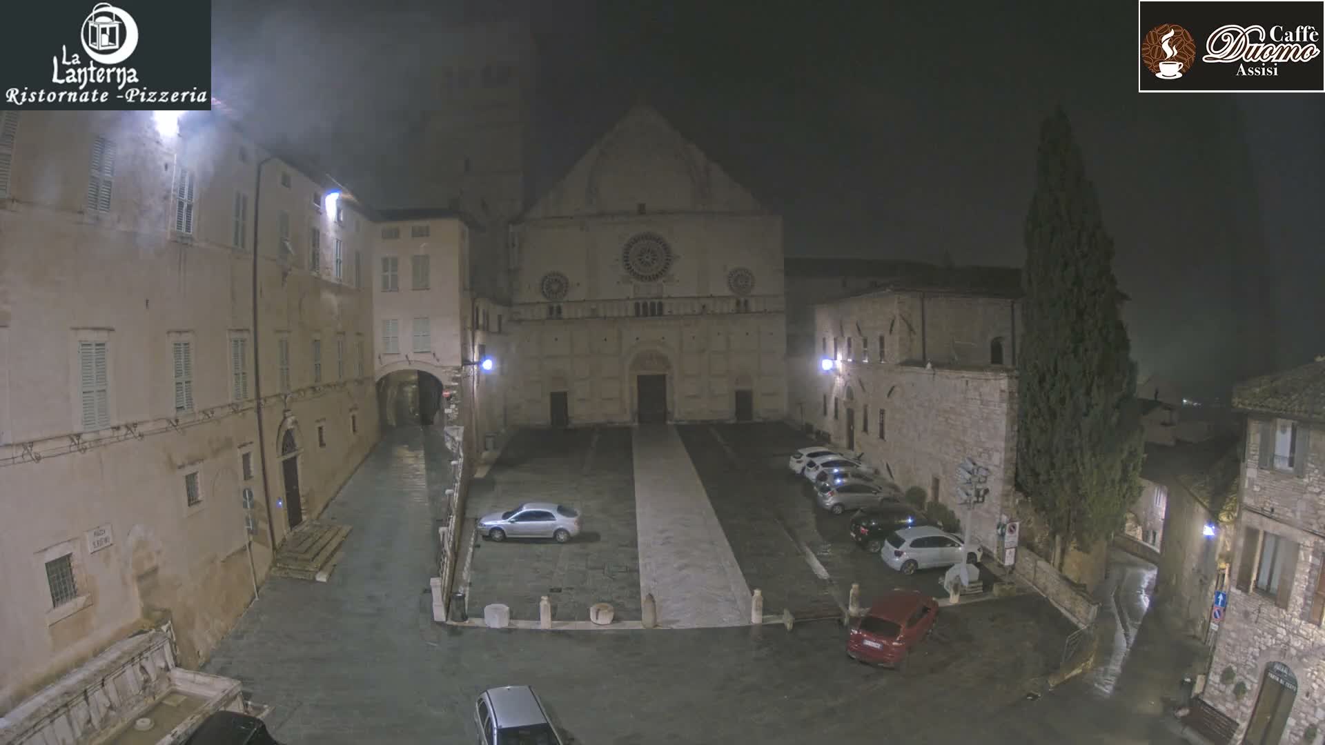 Assisi, San Rufino Square Live Cam -  Perugia, Umbria, Italy