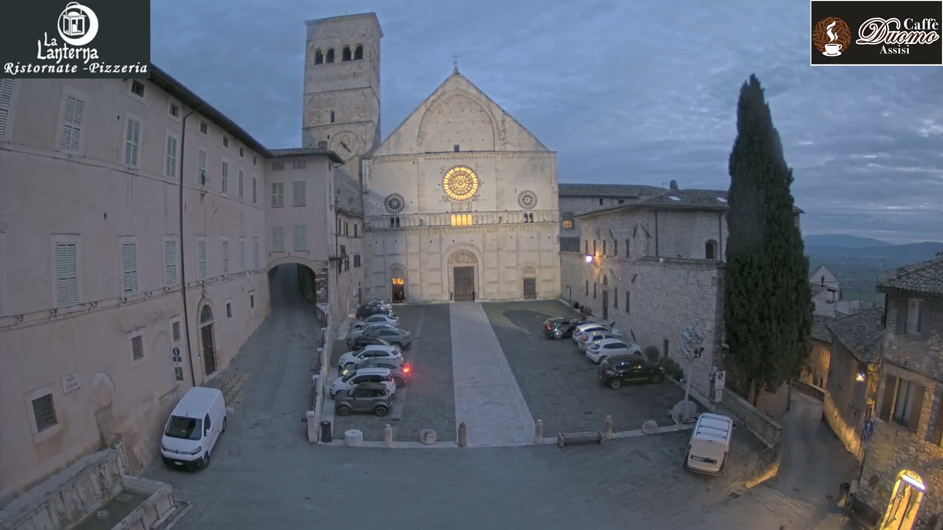 Assisi, San Rufino Square Live Cam -  Perugia, Umbria, Italy