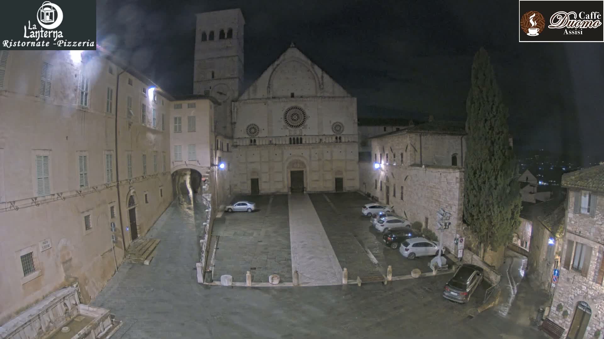 Assisi, San Rufino Square Live Cam -  Perugia, Umbria, Italy