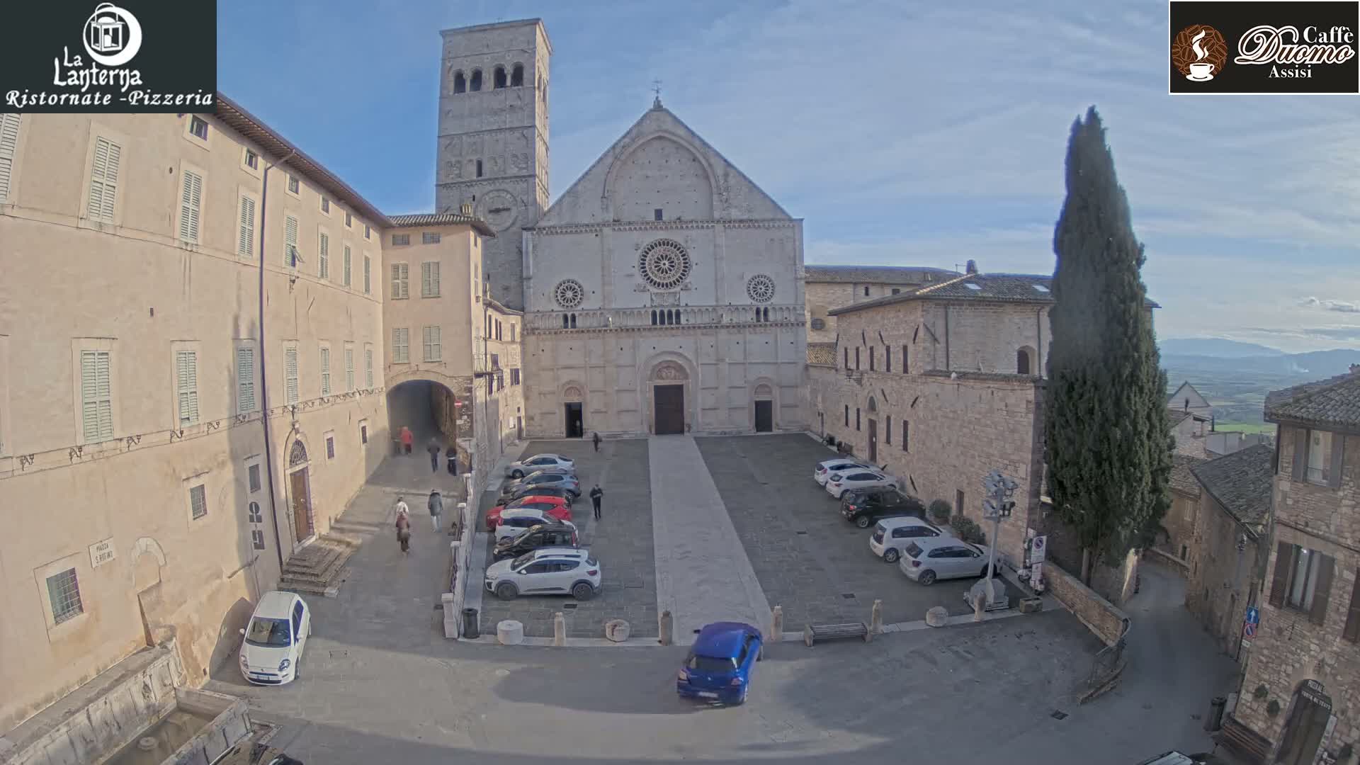 Assisi, San Rufino Square Live Cam -  Perugia, Umbria, Italy