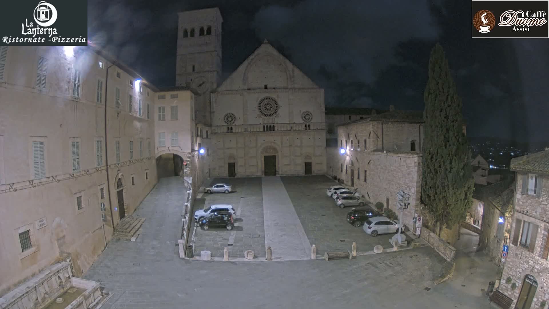Assisi, San Rufino Square Live Cam -  Perugia, Umbria, Italy