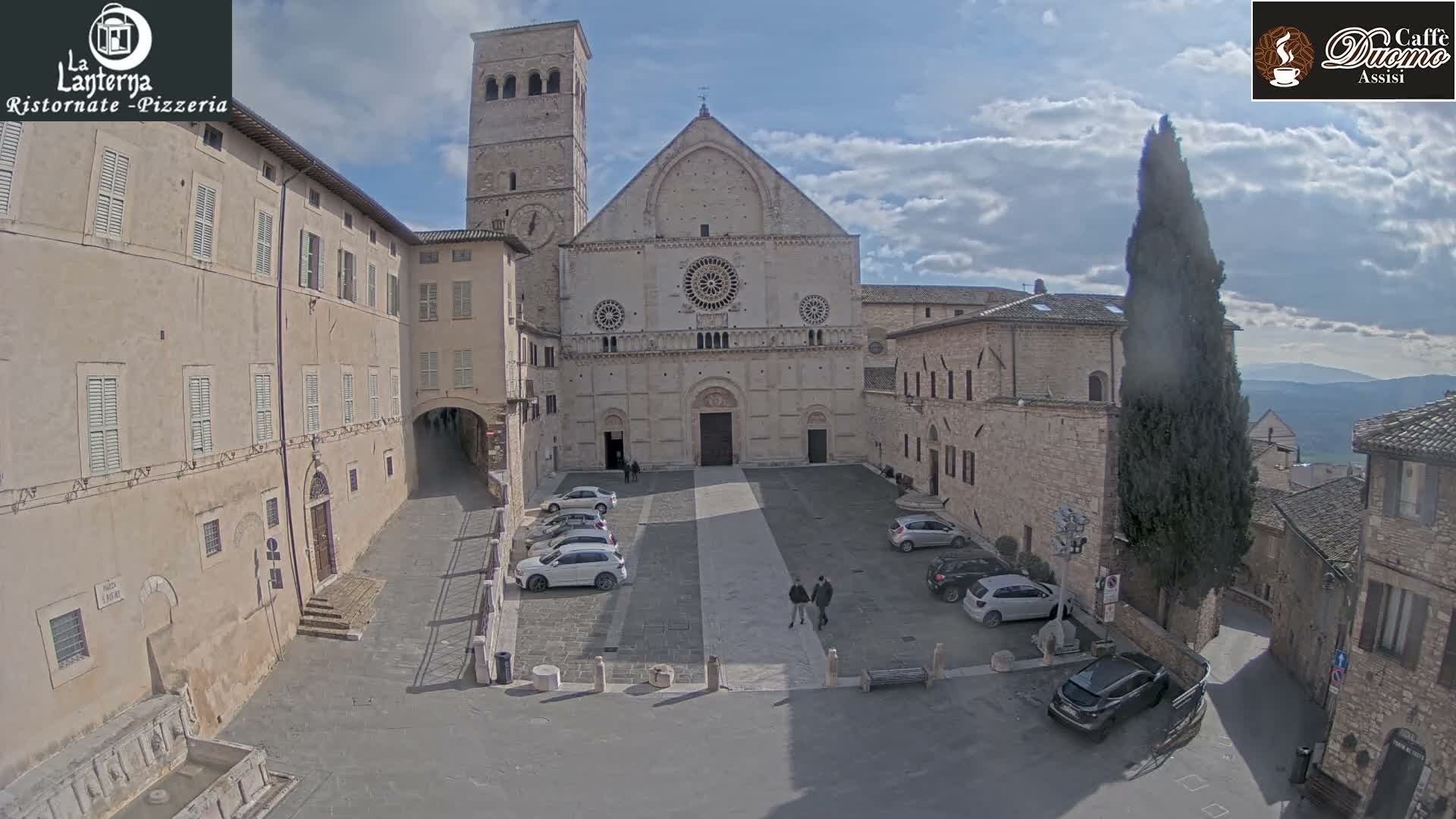 Assisi, San Rufino Square Live Cam -  Perugia, Umbria, Italy