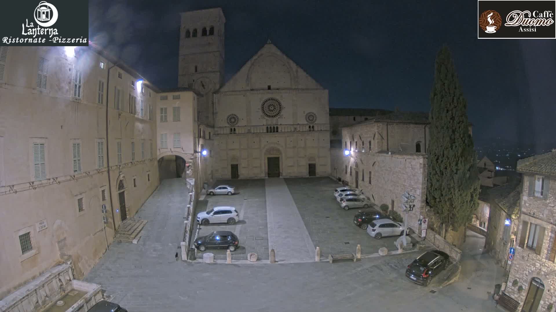 Assisi, San Rufino Square Live Cam -  Perugia, Umbria, Italy
