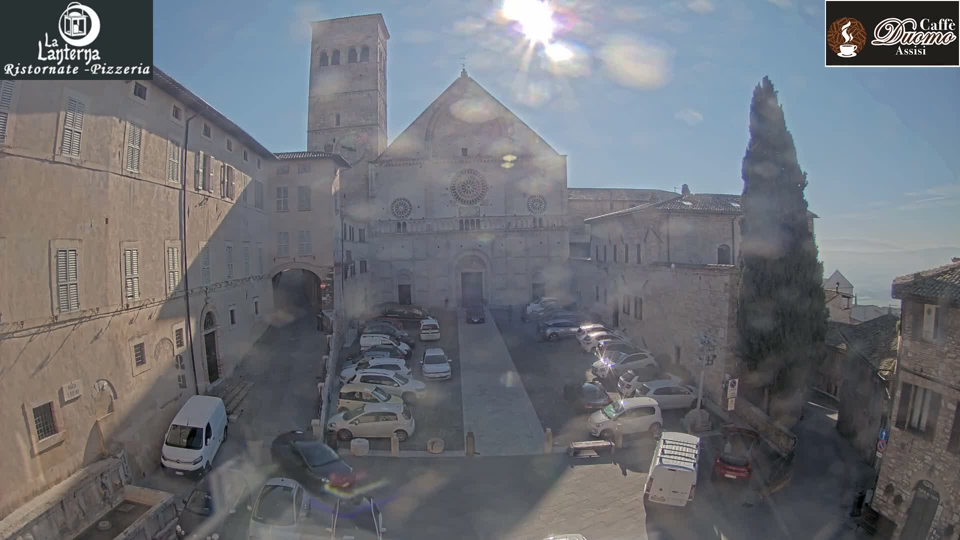 Assisi, San Rufino Square Live Cam -  Perugia, Umbria, Italy