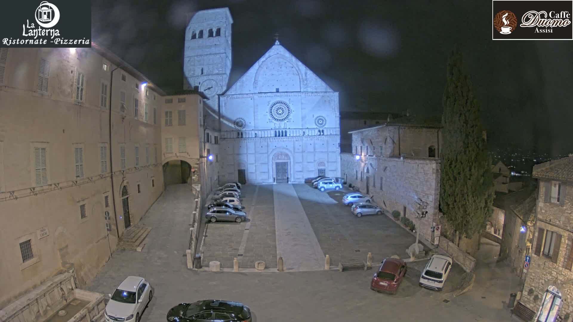 Assisi, San Rufino Square Live Cam -  Perugia, Umbria, Italy