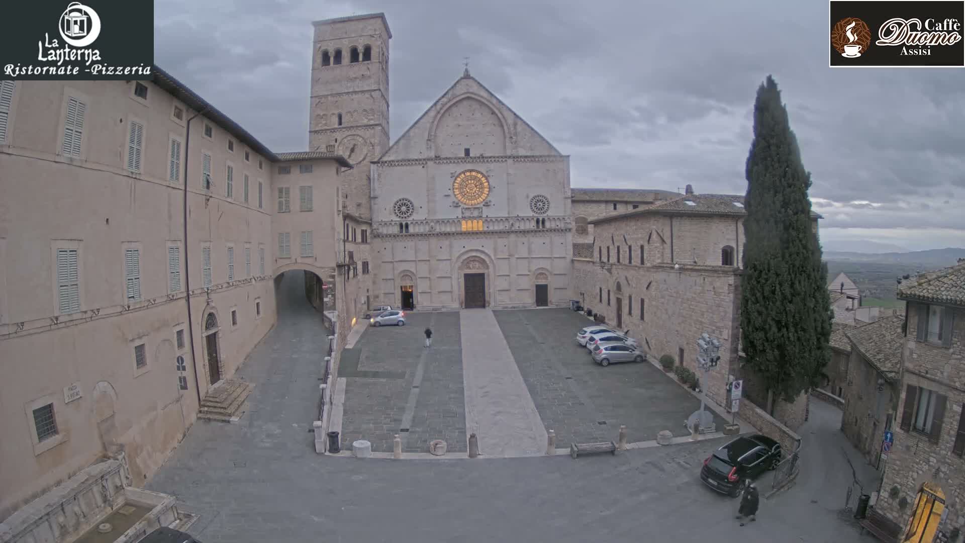 Assisi, San Rufino Square Live Cam -  Perugia, Umbria, Italy
