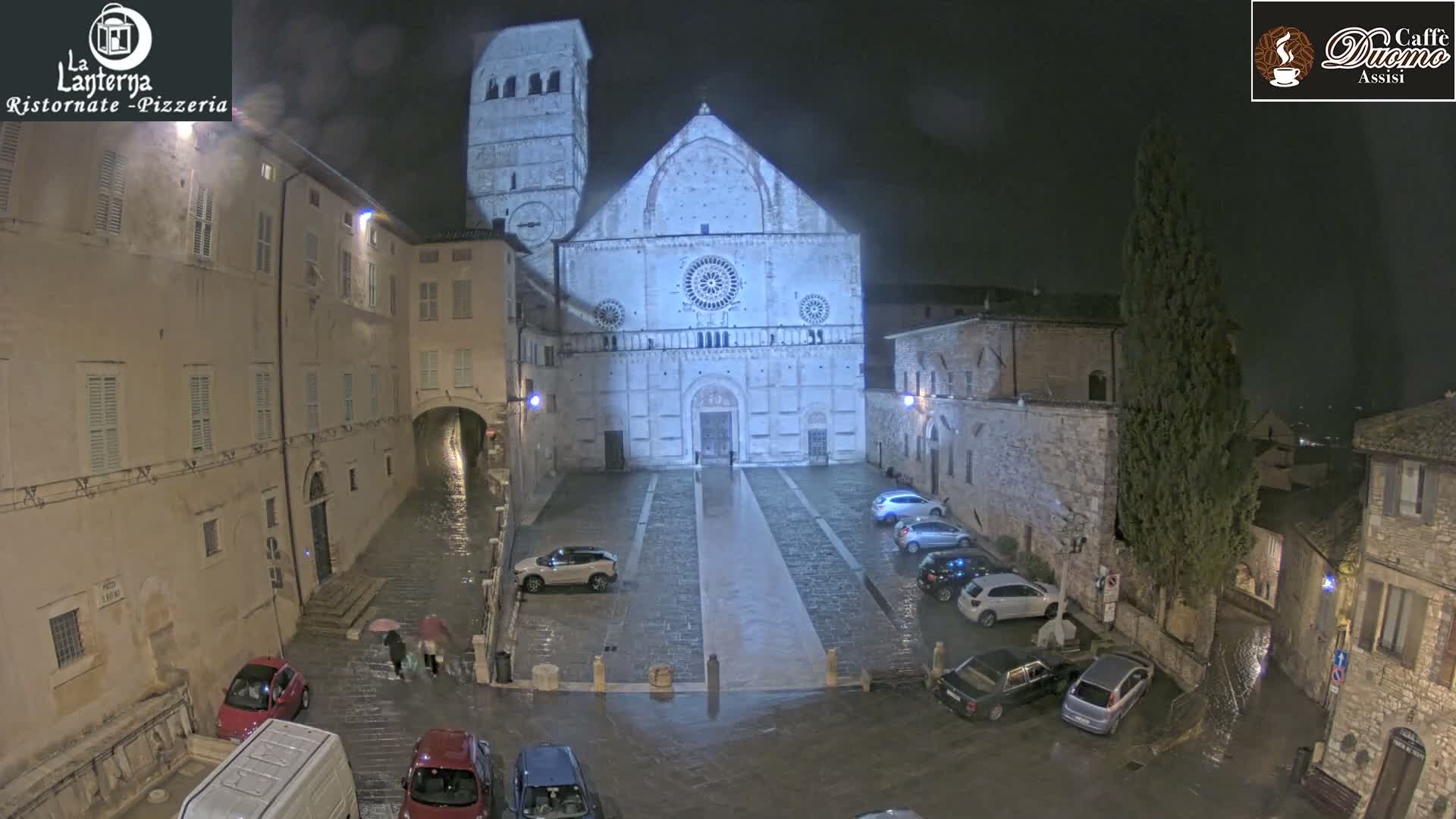 Assisi, San Rufino Square Live Cam -  Perugia, Umbria, Italy