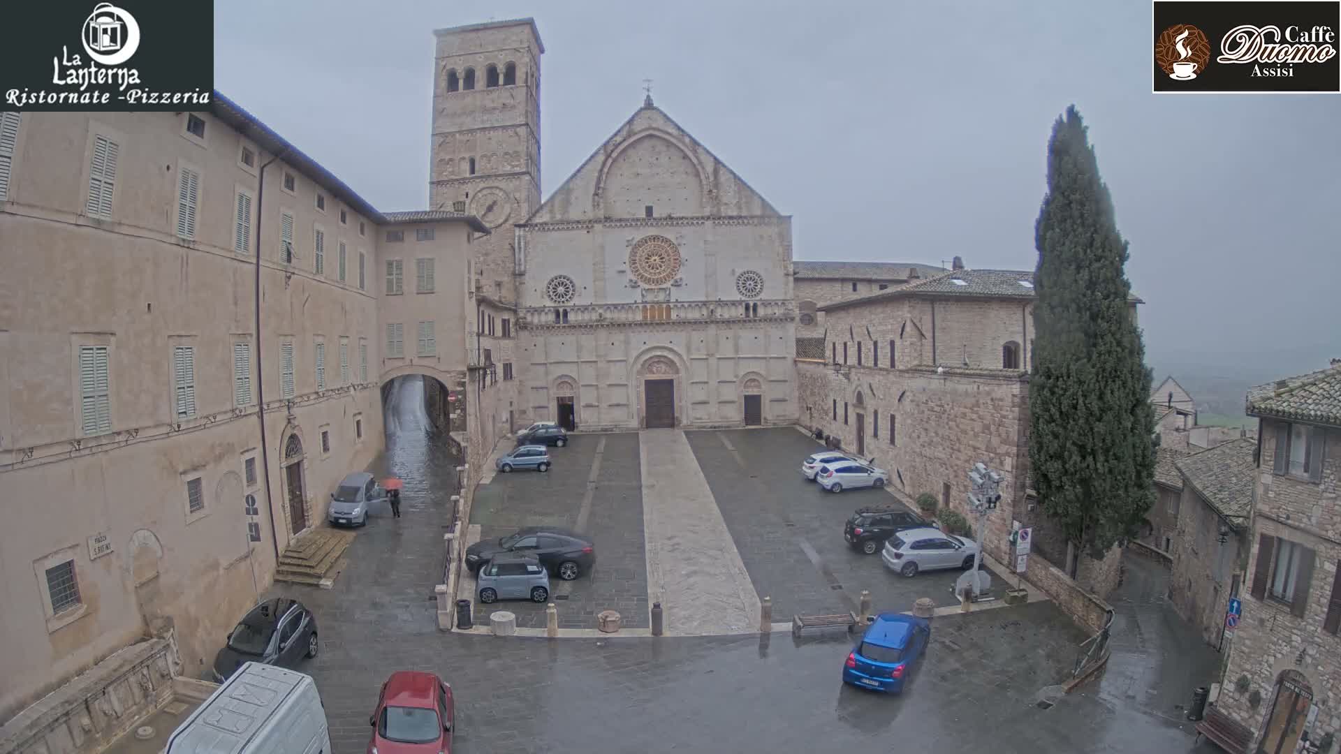 Assisi, San Rufino Square Live Cam -  Perugia, Umbria, Italy