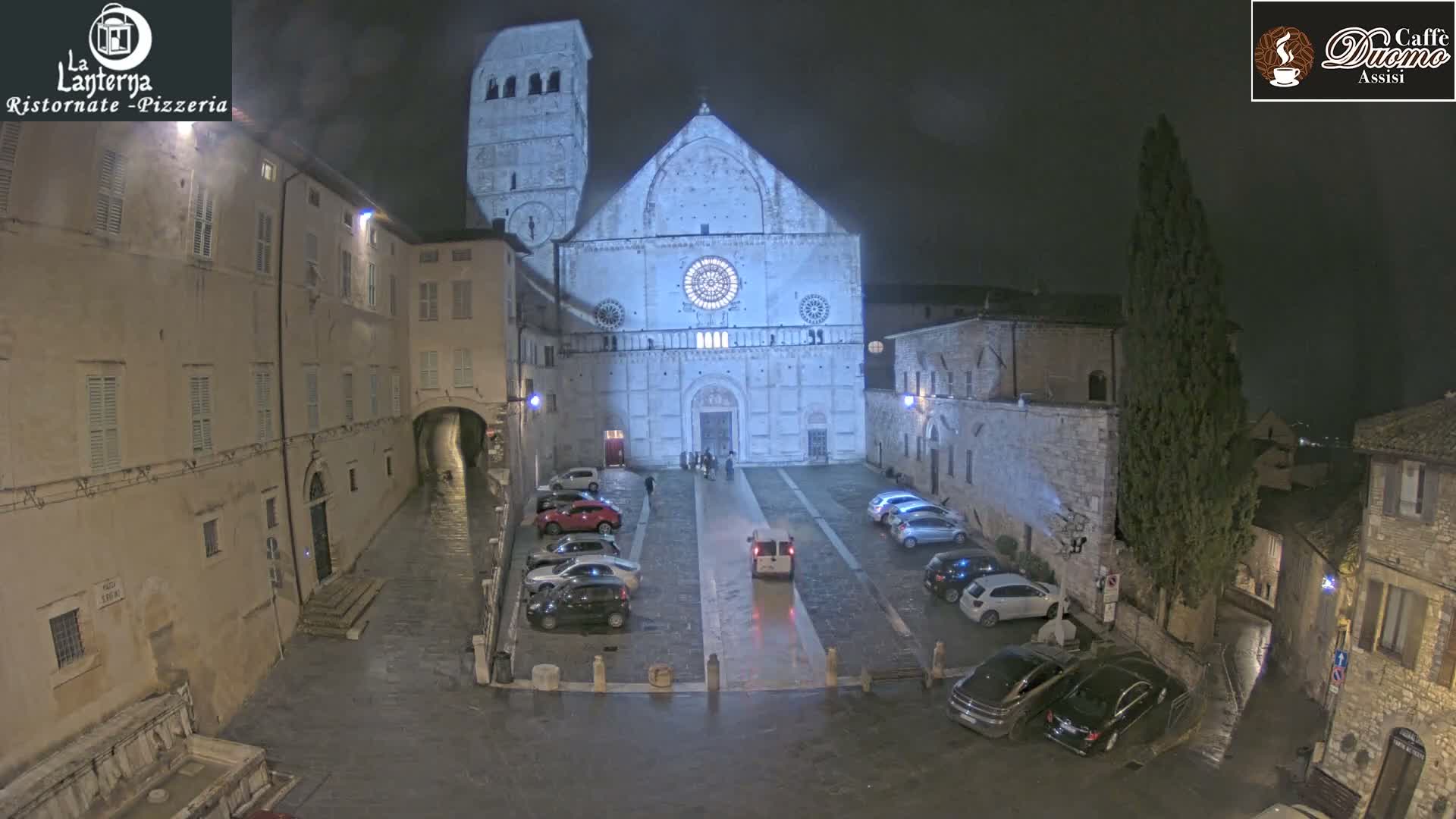 Assisi, San Rufino Square Live Cam -  Perugia, Umbria, Italy