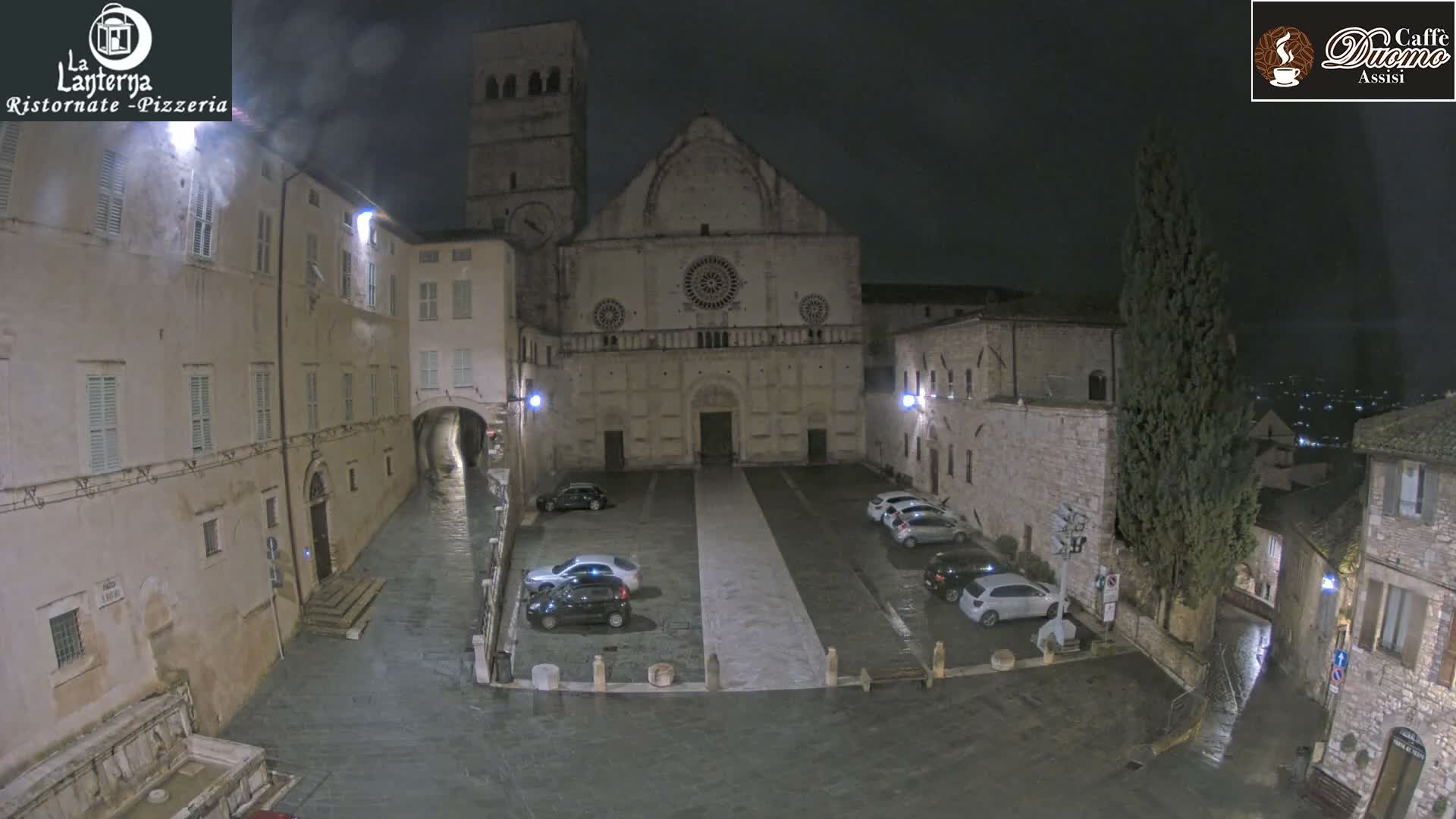 Assisi, San Rufino Square Live Cam -  Perugia, Umbria, Italy