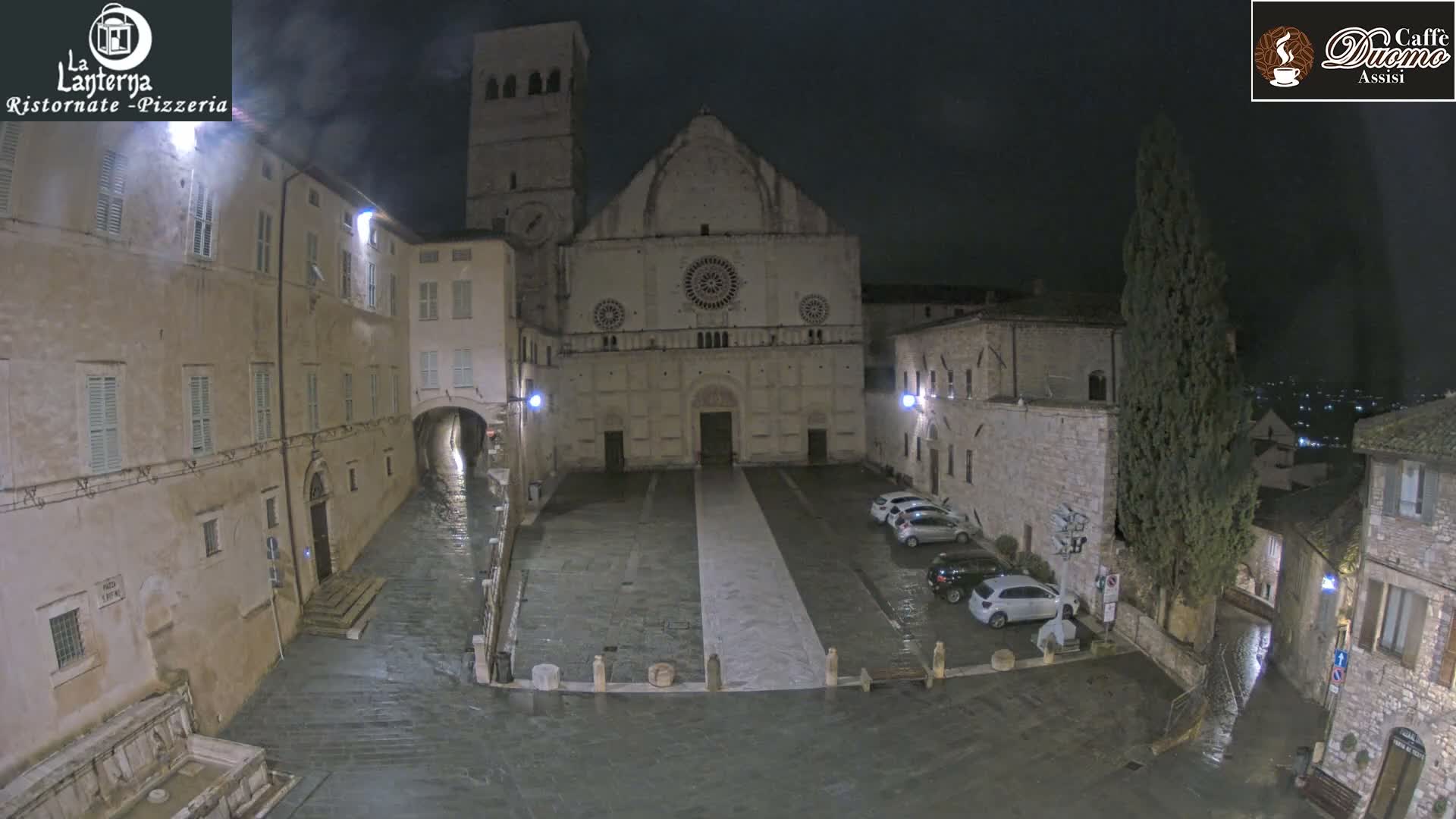 Assisi, San Rufino Square Live Cam -  Perugia, Umbria, Italy
