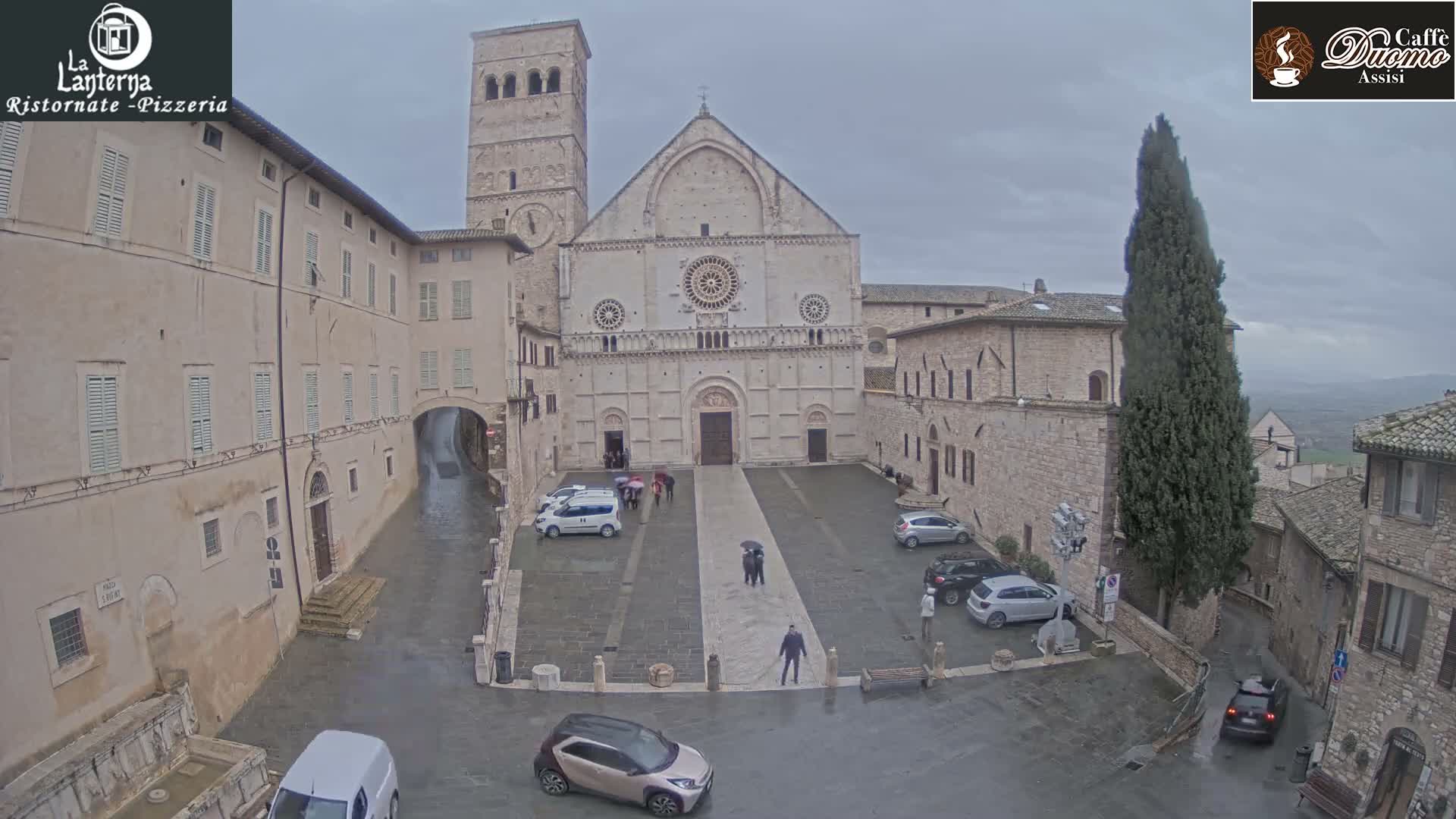 Assisi, San Rufino Square Live Cam -  Perugia, Umbria, Italy