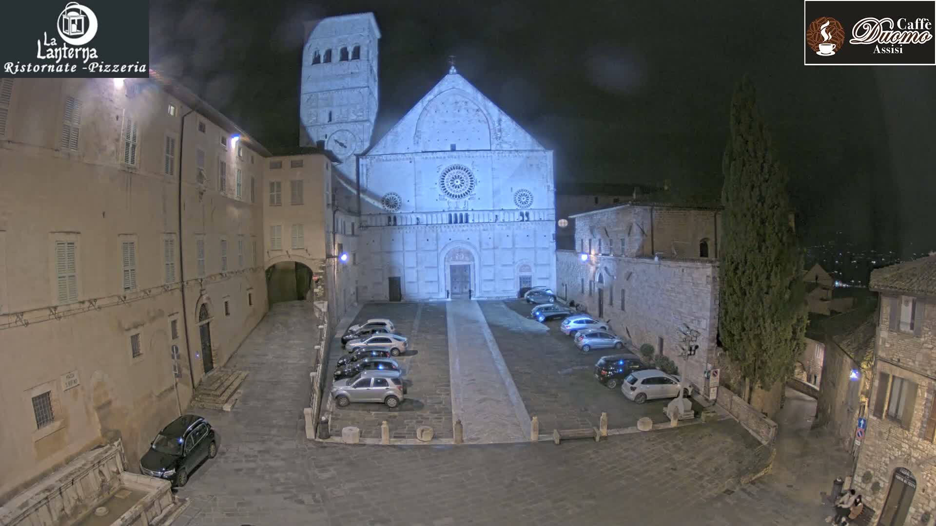 Assisi, San Rufino Square Live Cam -  Perugia, Umbria, Italy