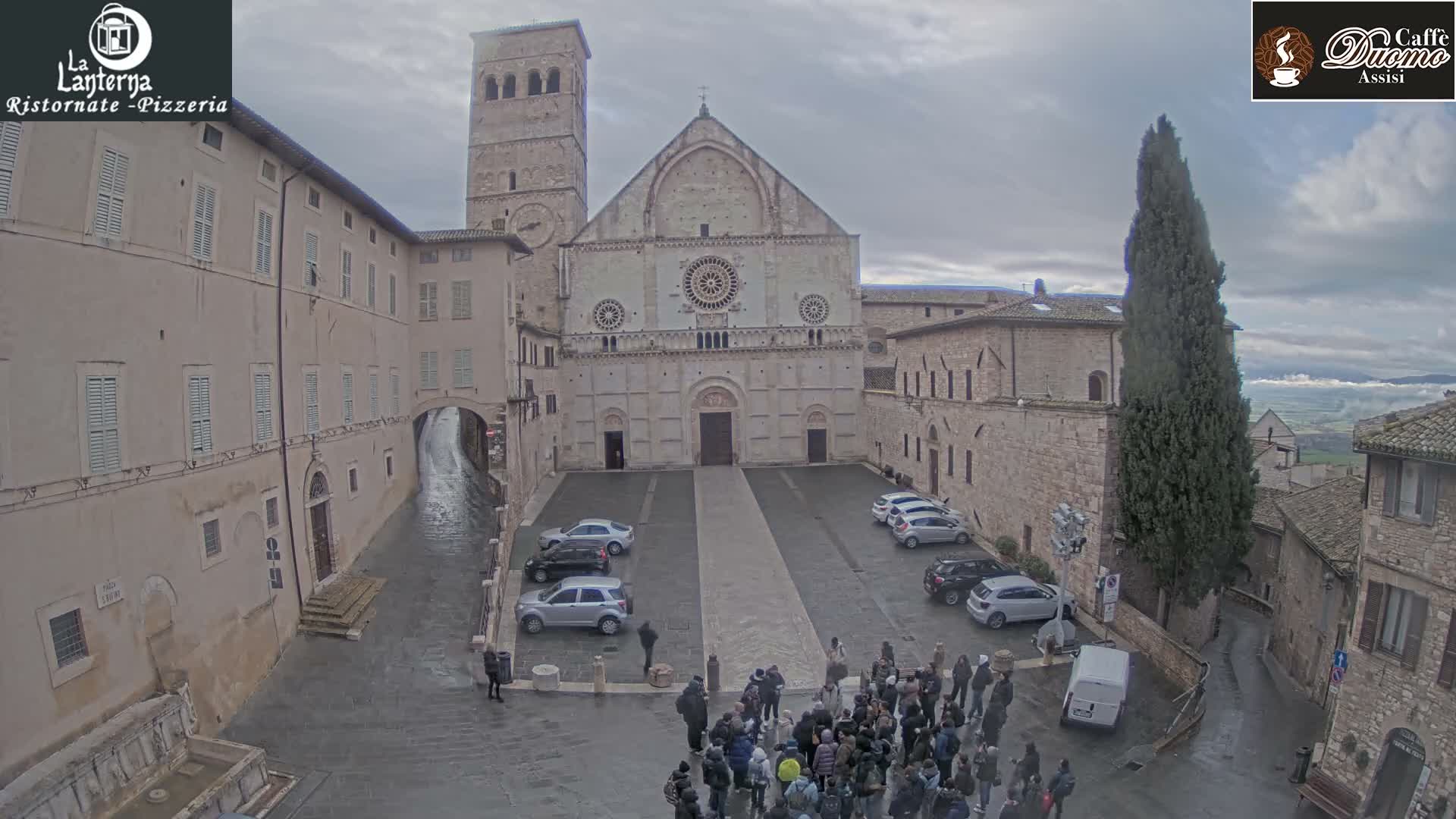 Assisi, San Rufino Square Live Cam -  Perugia, Umbria, Italy