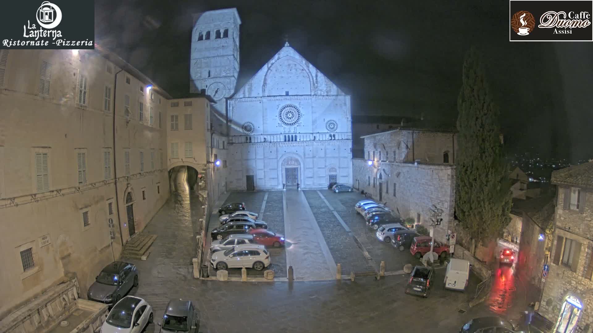Assisi, San Rufino Square Live Cam -  Perugia, Umbria, Italy