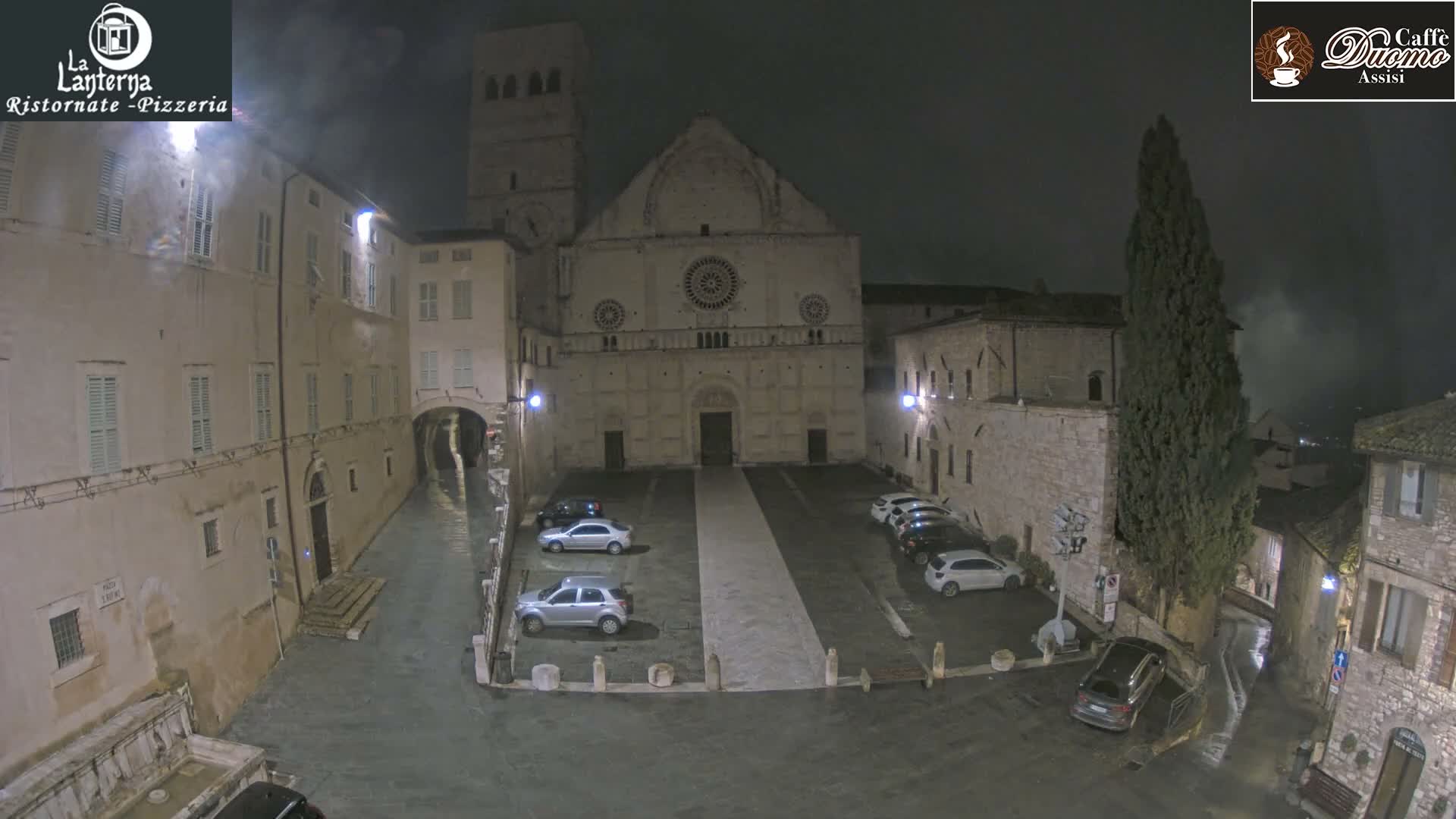 Assisi, San Rufino Square Live Cam -  Perugia, Umbria, Italy