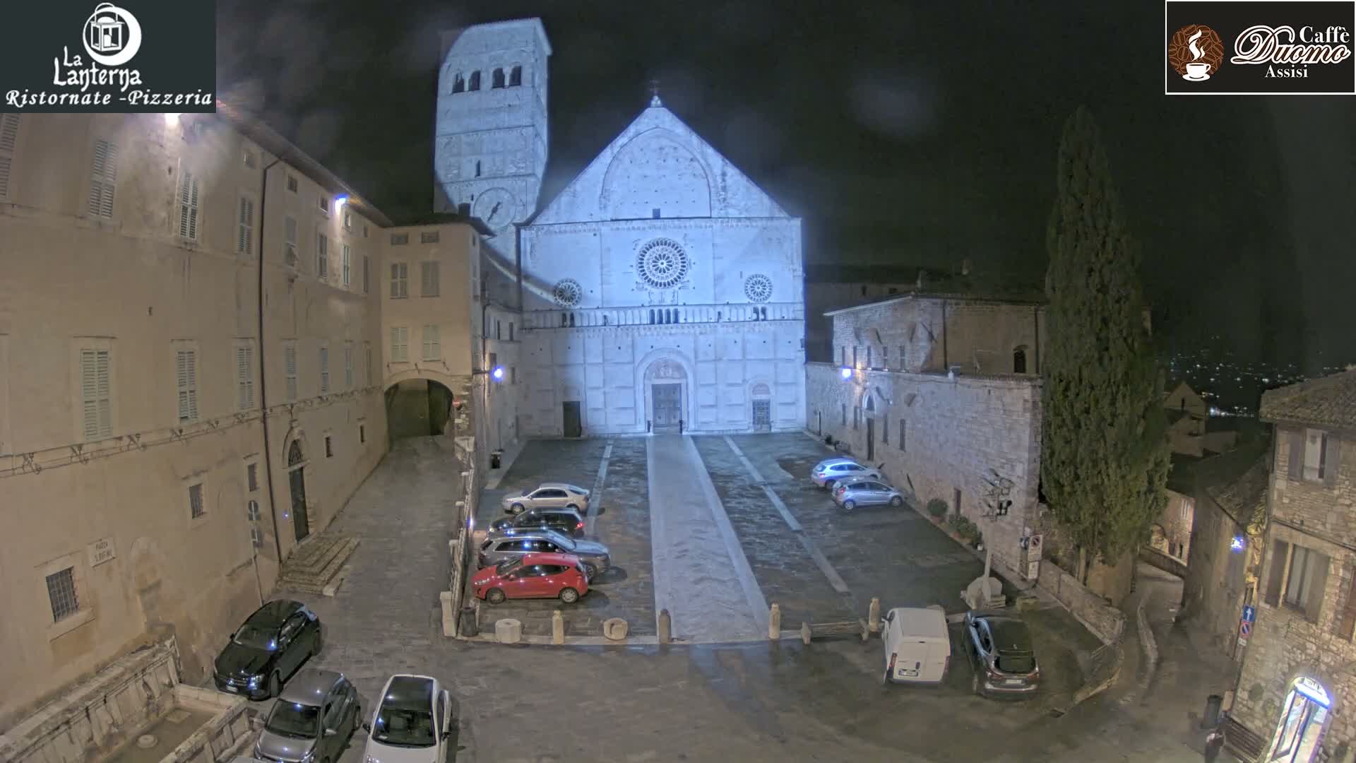 Assisi, San Rufino Square Live Cam -  Perugia, Umbria, Italy
