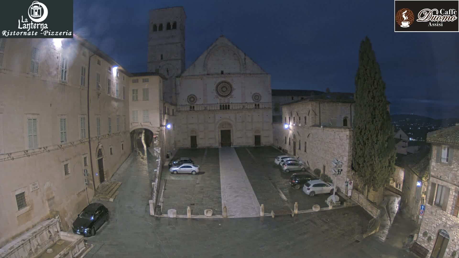 Assisi, San Rufino Square Live Cam -  Perugia, Umbria, Italy