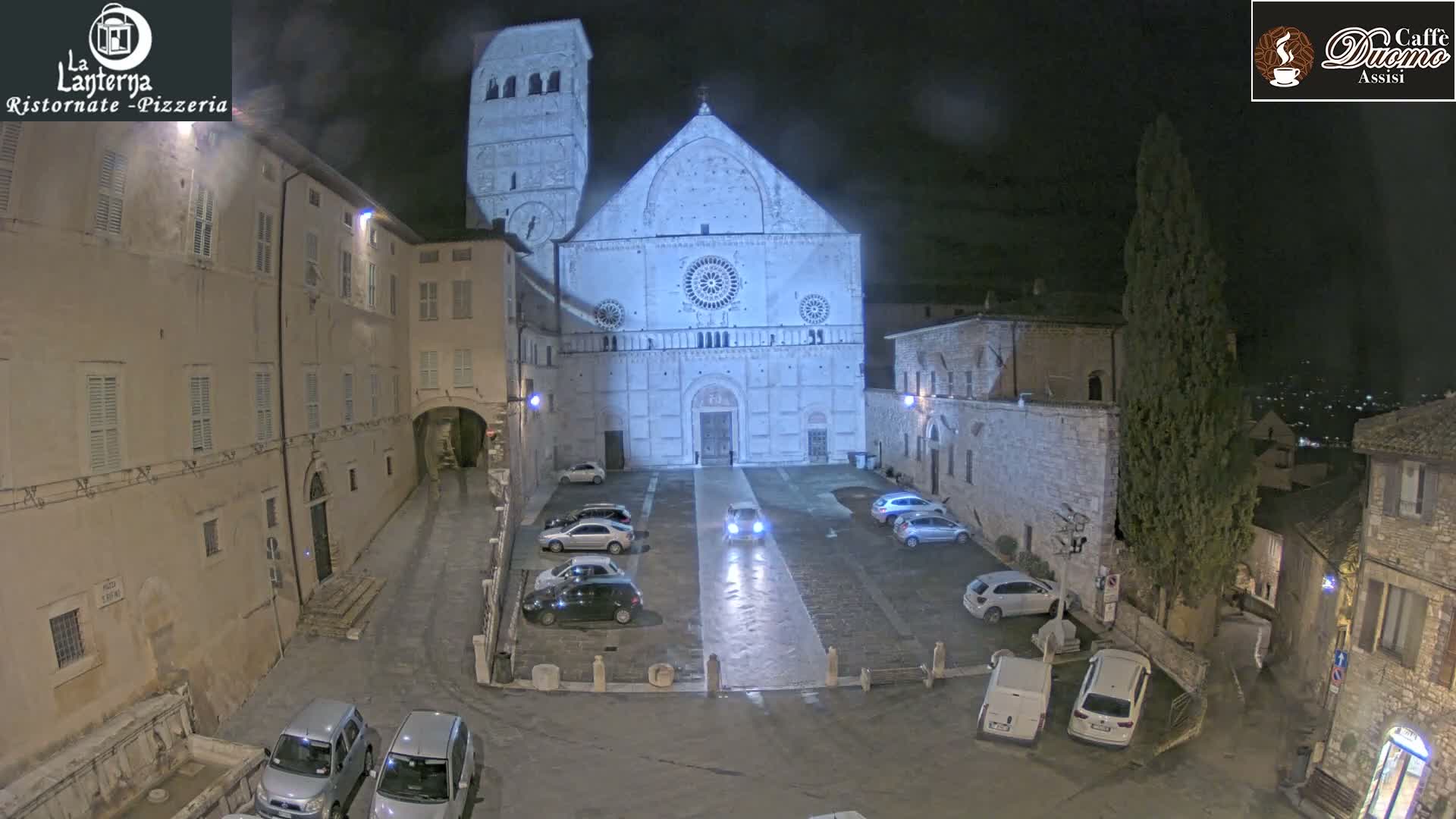 Assisi, San Rufino Square Live Cam -  Perugia, Umbria, Italy